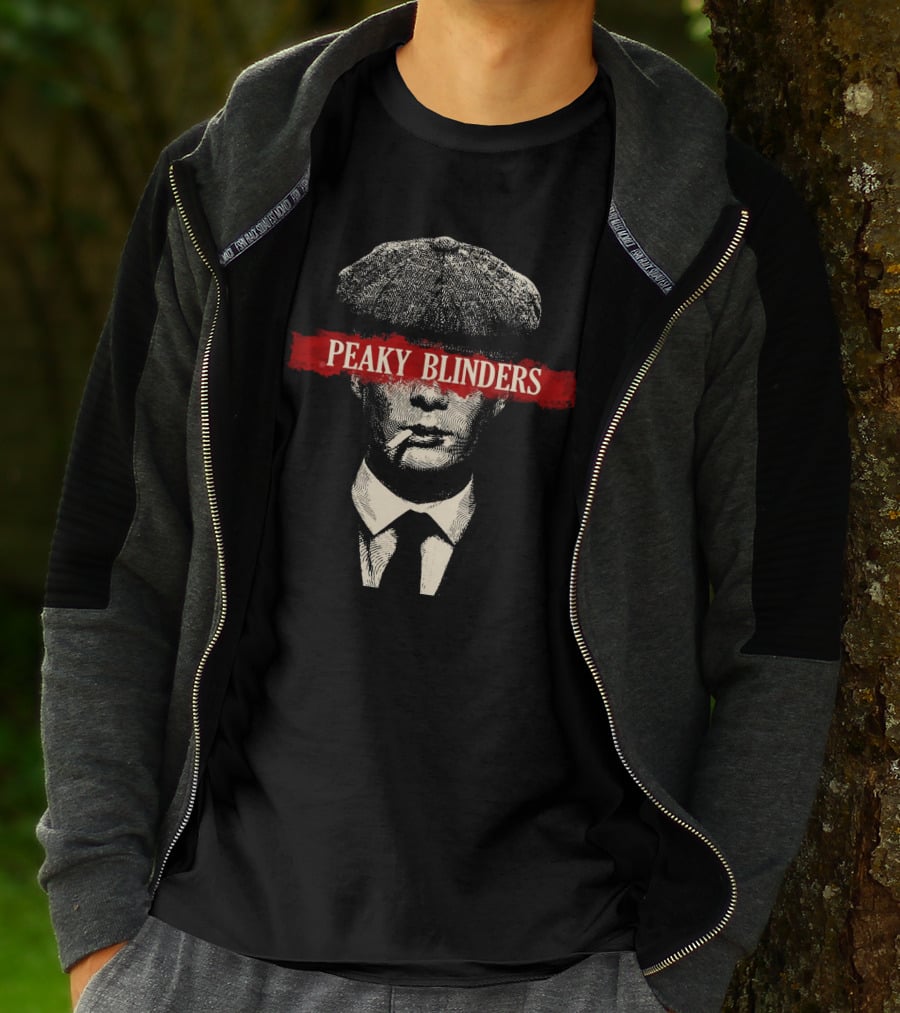Peaky Blinders Smoking Man With Newsboy Cap T-Shirt
