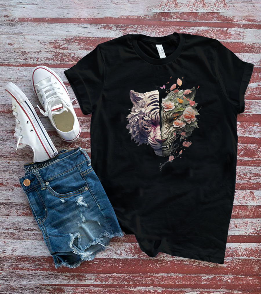 Tiger Sakura Floral Fusion Blossom Tiger T-Shirt