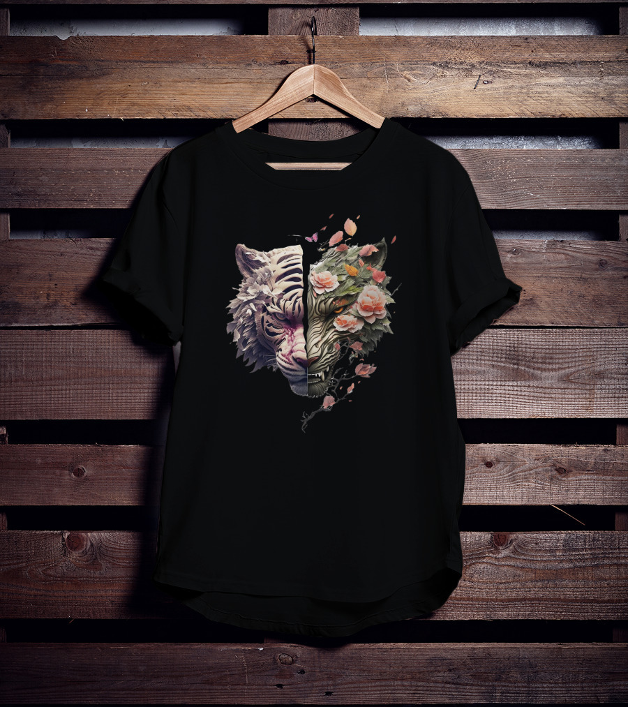 Tiger Sakura Floral Fusion Blossom Tiger T-Shirt