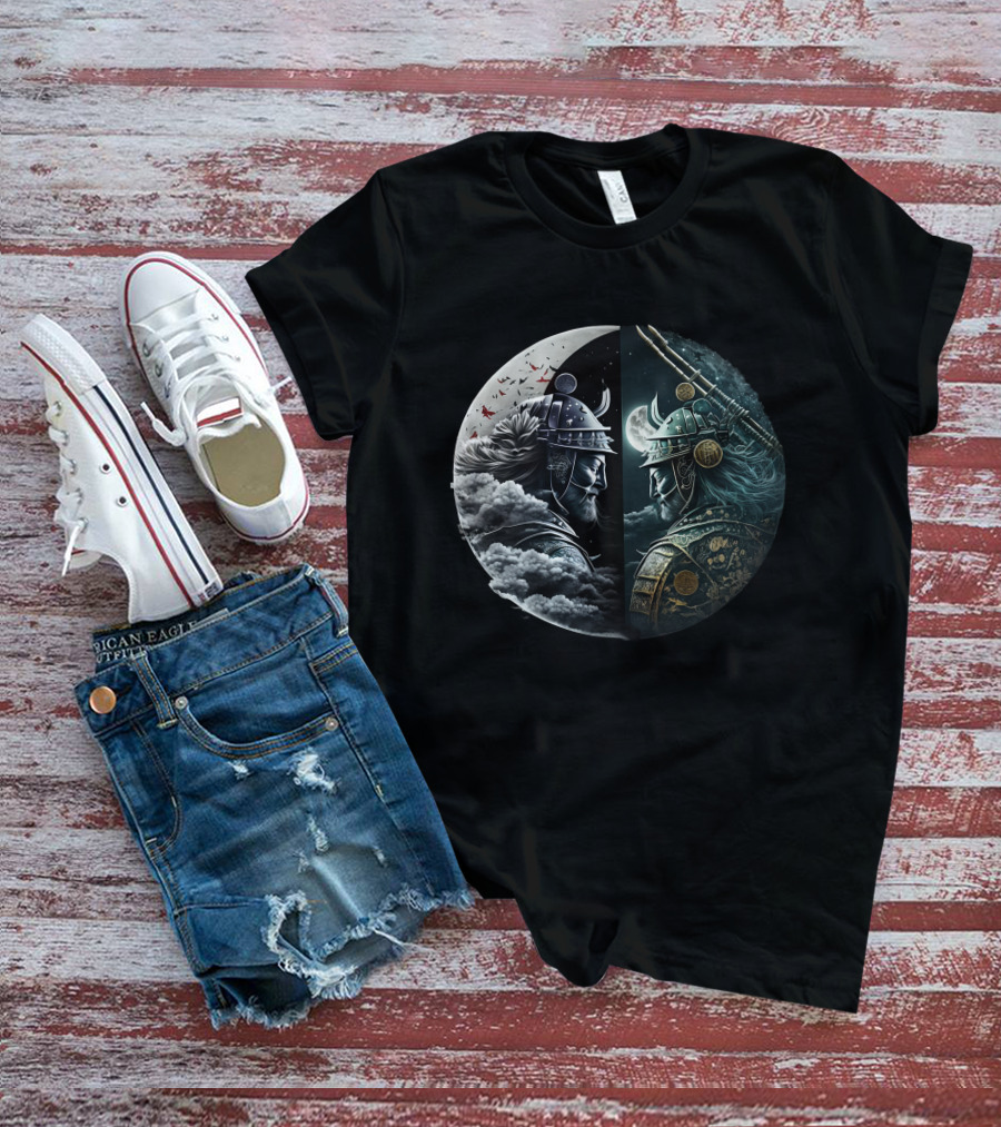 Moonlight Samurai Yin Yang Warriors T-Shirt
