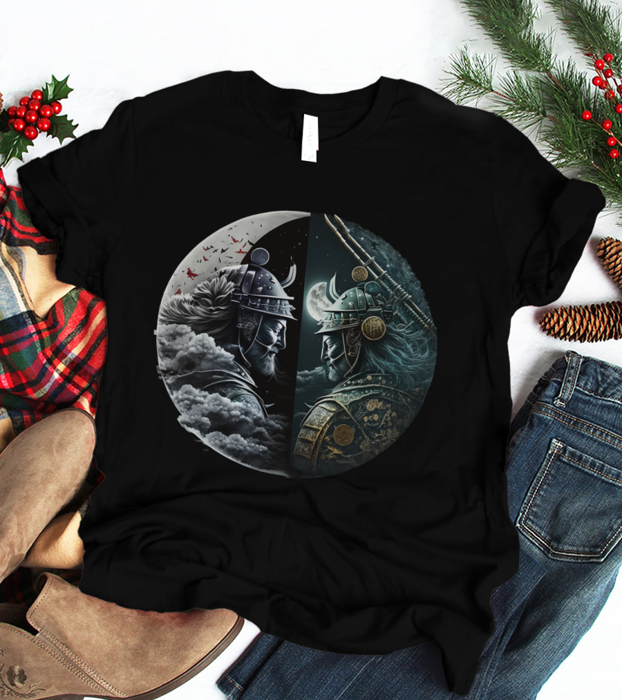 Moonlight Samurai Yin Yang Warriors T-Shirt