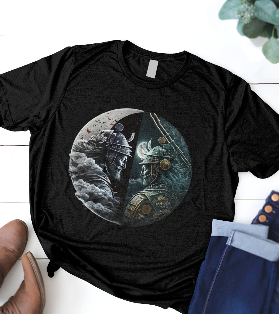 Moonlight Samurai Yin Yang Warriors T-Shirt