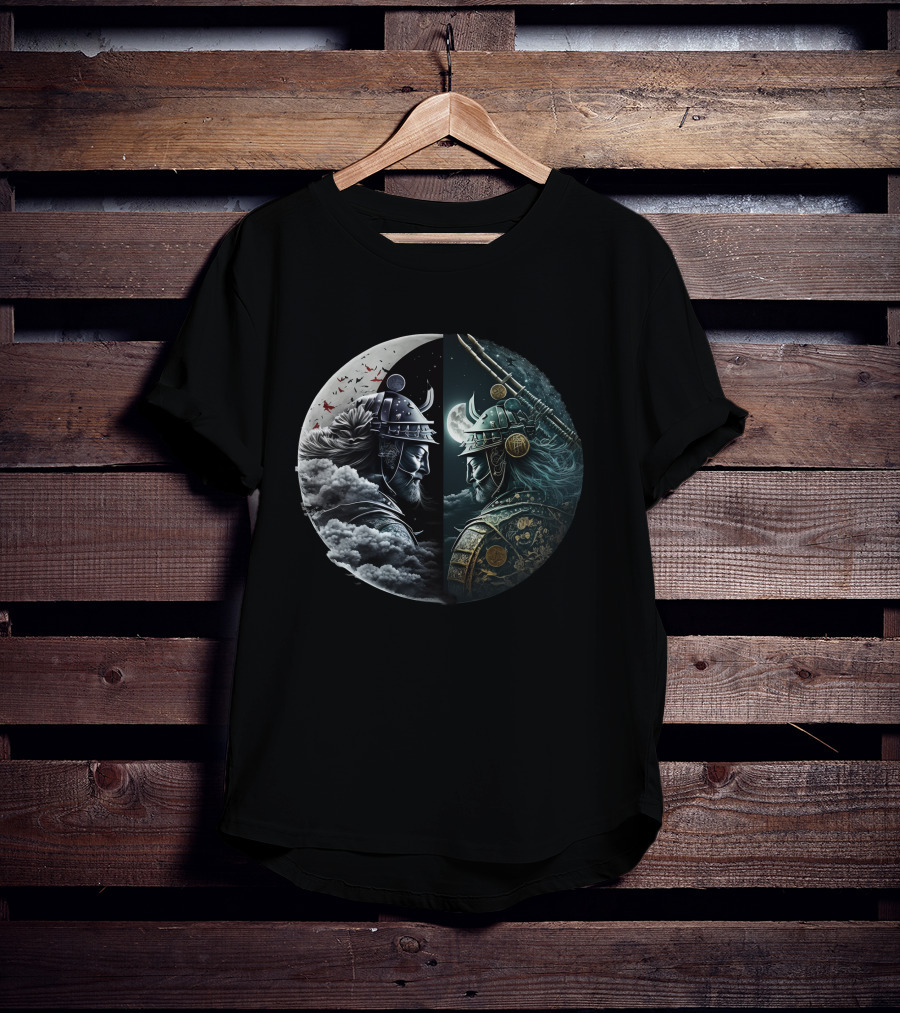 Moonlight Samurai Yin Yang Warriors T-Shirt
