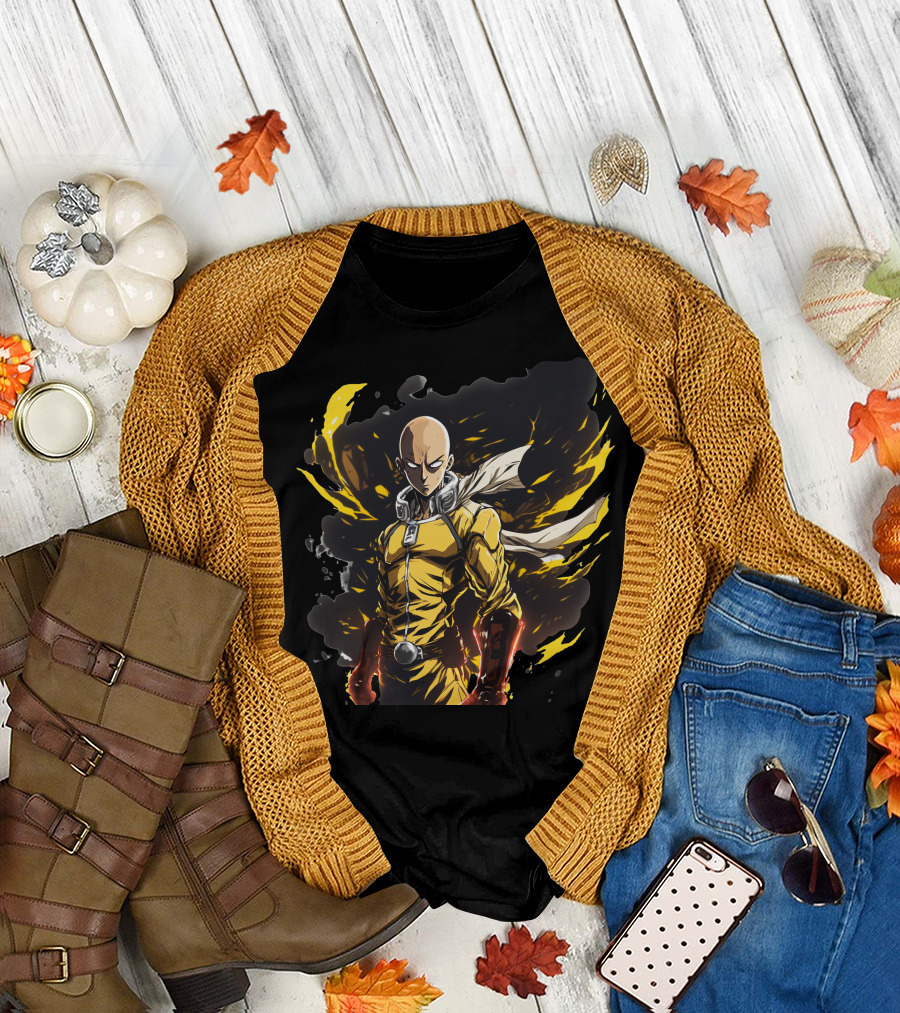 Saitama One Punch Man Heroic Anime Character T-Shirt