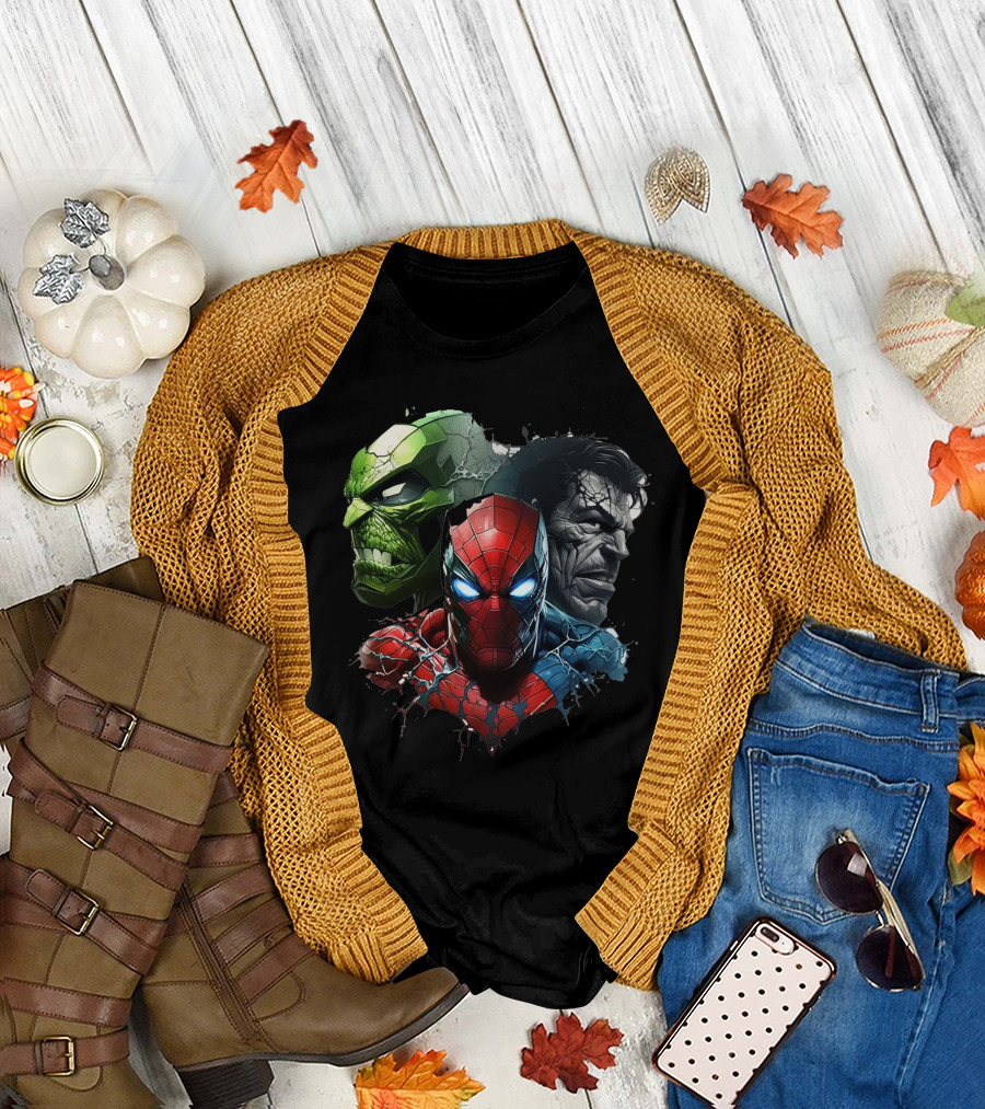 The Avengers Spider-Man Hulk Wolverine Trio T-Shirt