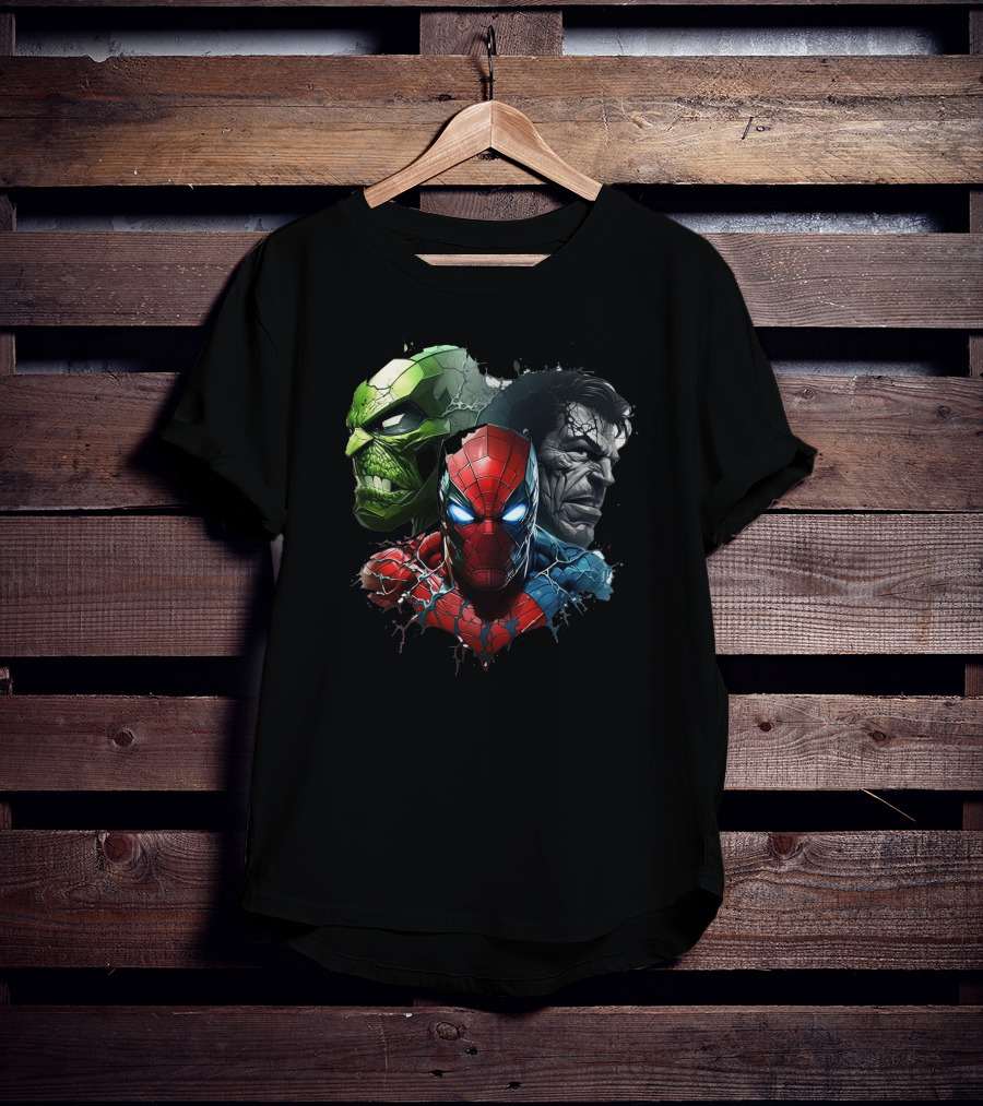 The Avengers Spider-Man Hulk Wolverine Trio T-Shirt
