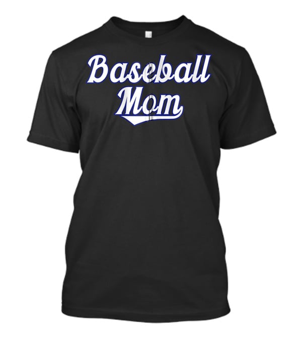 Classic Baseball Mom Swooping Text T-Shirt