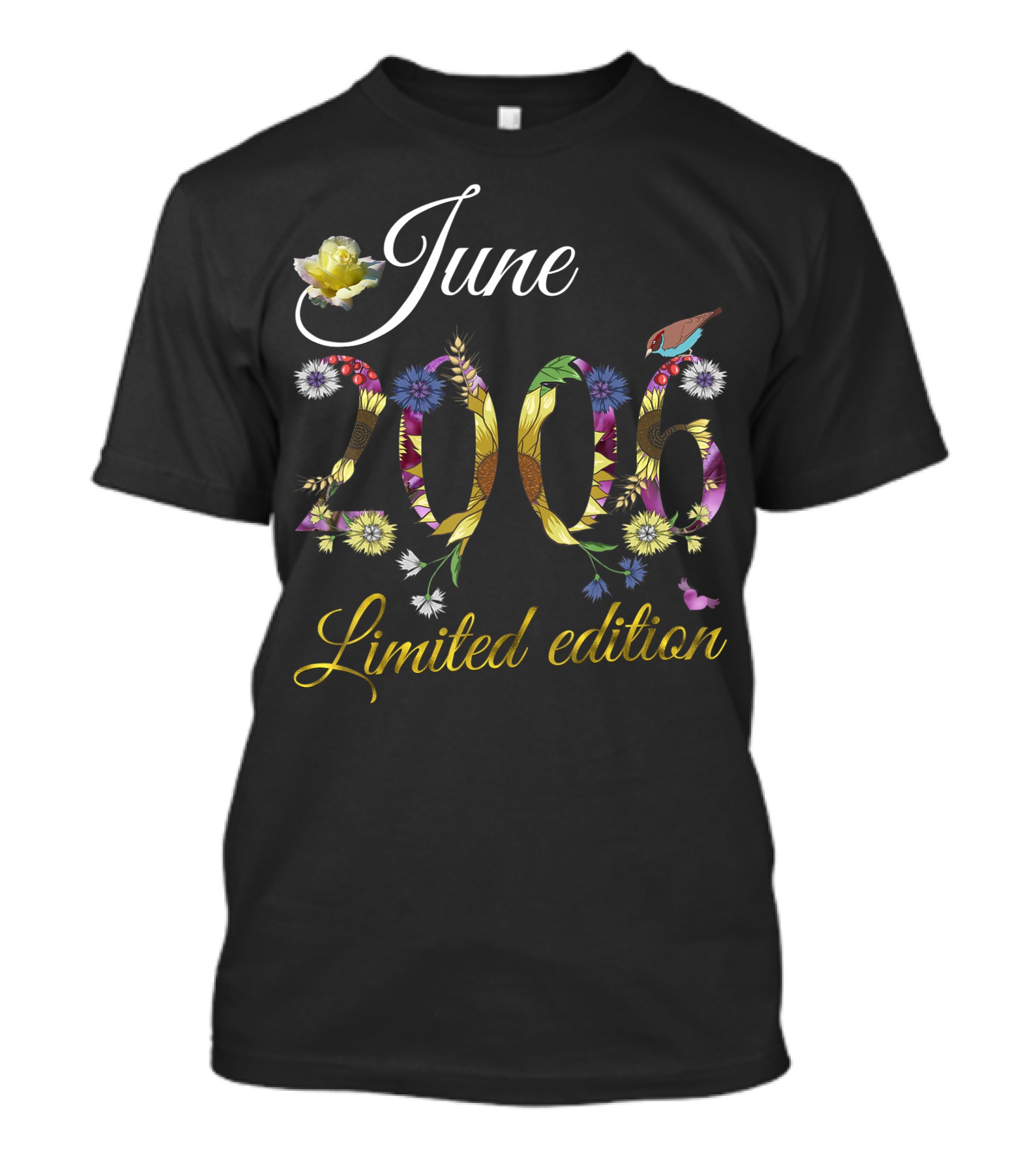 June 2006 Sunflowers Floral Birthday T-Shirt