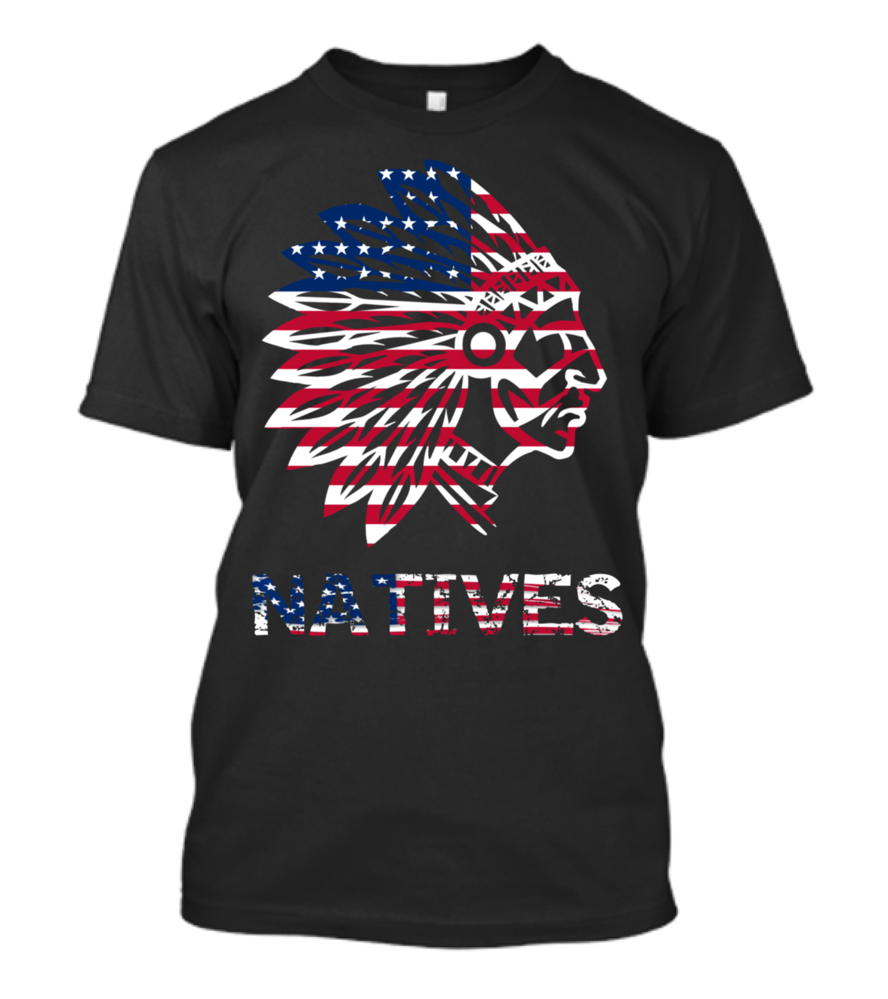 Native American Chief Natives USA Flag T-Shirt