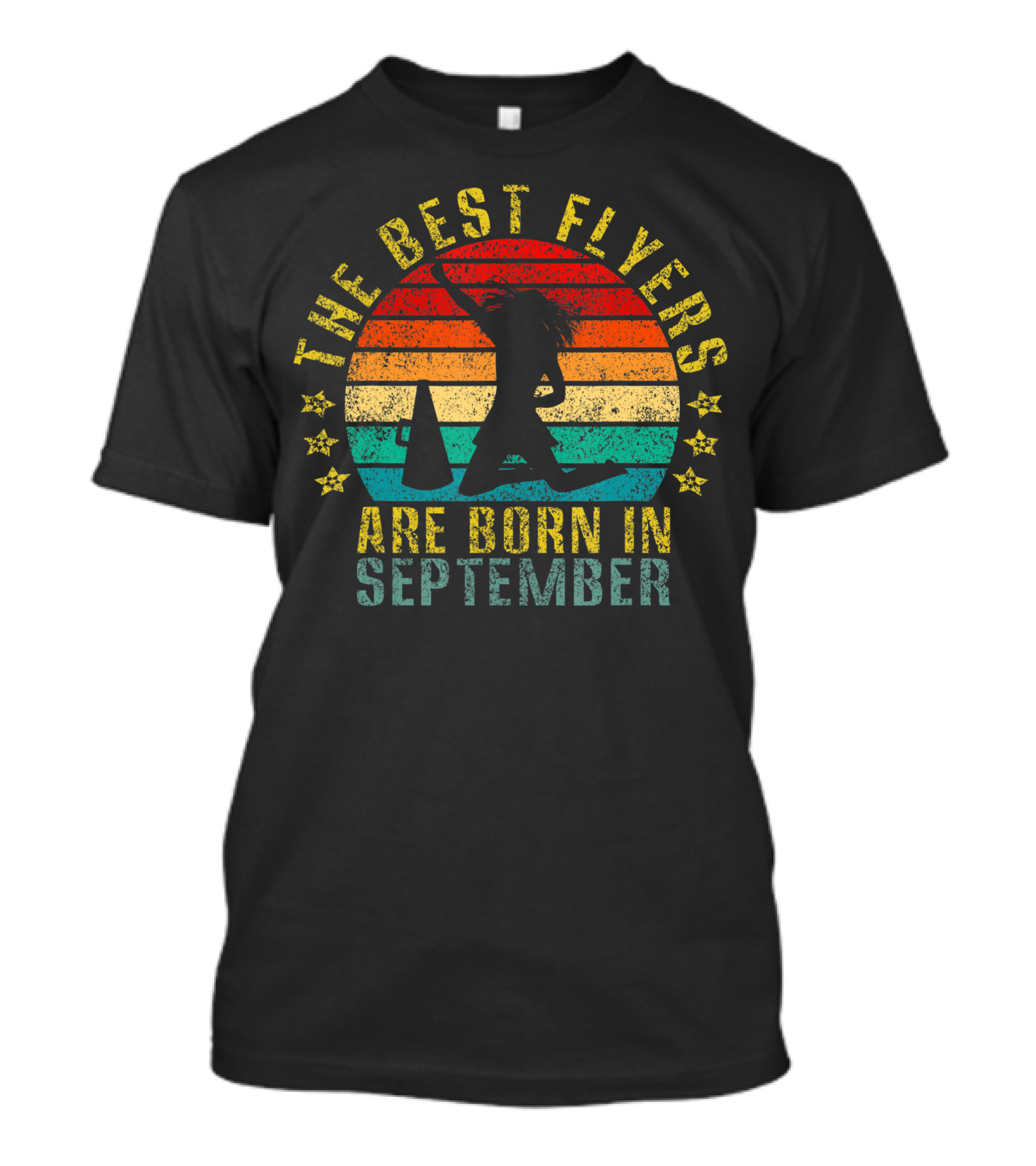 The Best Flyers Are Born In September Retro Cheerleader T-Shirt