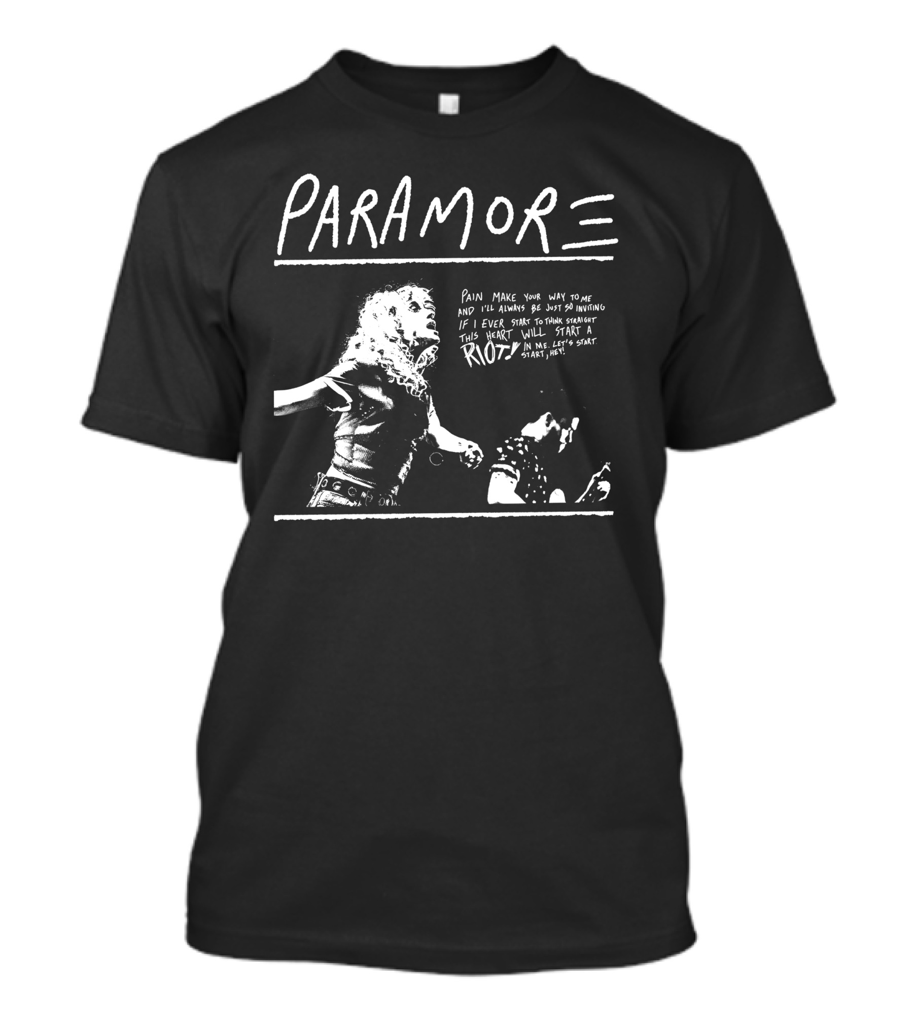 Paramore Pain Make Your Way To Me Riot DIY Punk T-Shirt