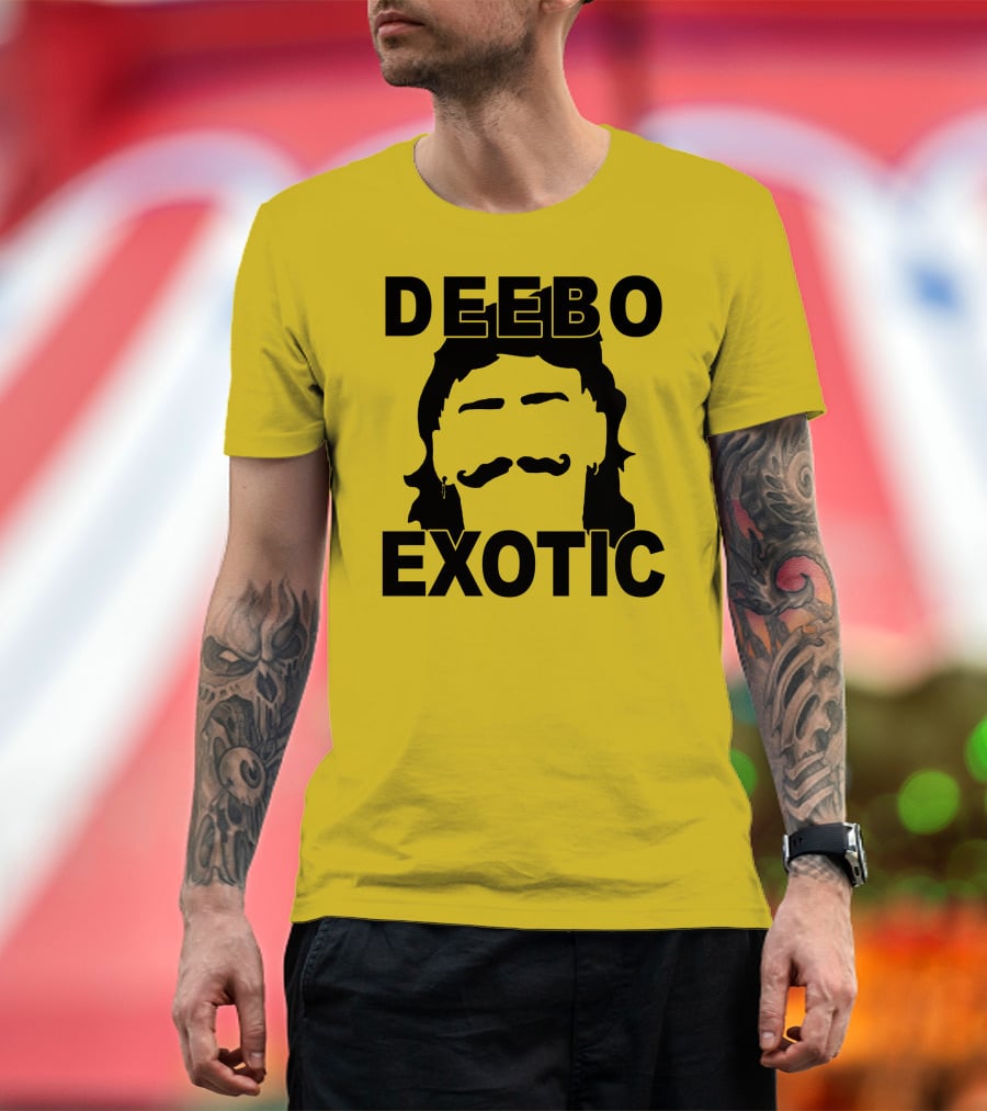 DEEB0 EX0TIC Μullet Mustache T-Shirt