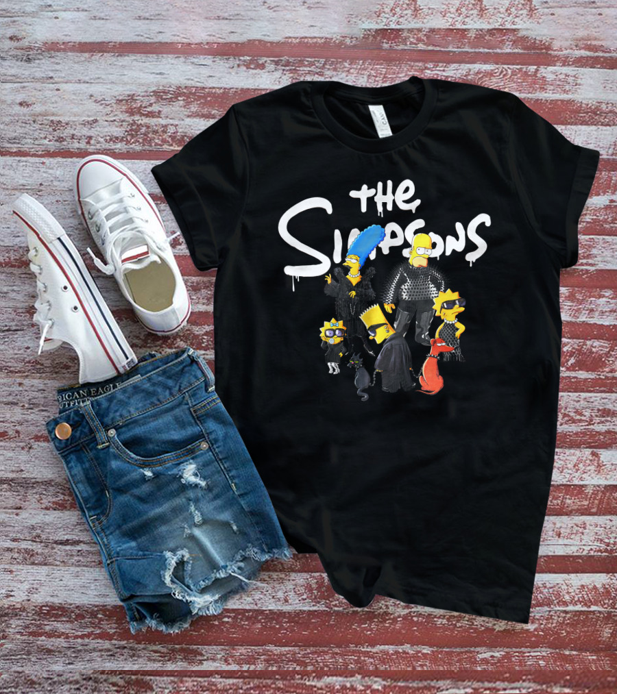 The Simpsons Family In Gothic Nylon Fashion T-Shirt
