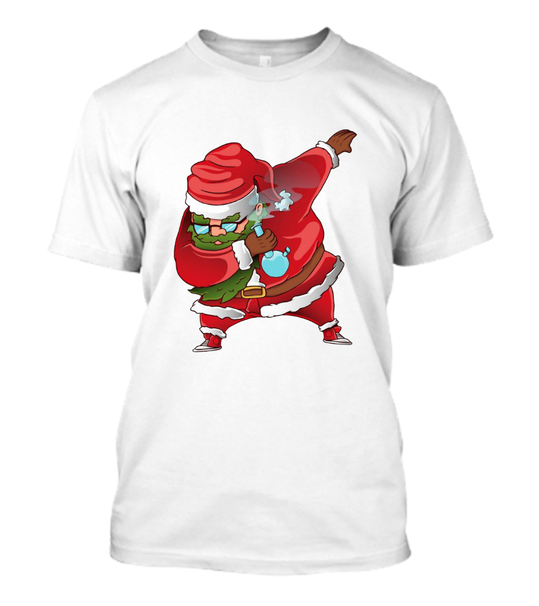 Cool Santa Style Merry Dab Christmas Smoking Fun T-Shirt