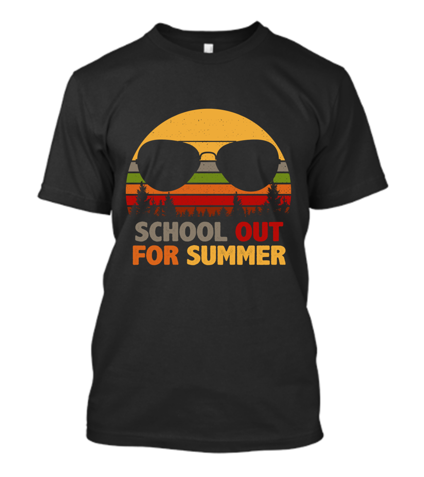 School Out For Summer Retro Sunglasses With Sunset T-Shirt