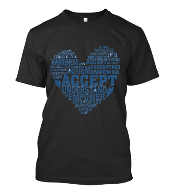 Accept Understand Empower Autism Awareness Month Heart T-Shirt