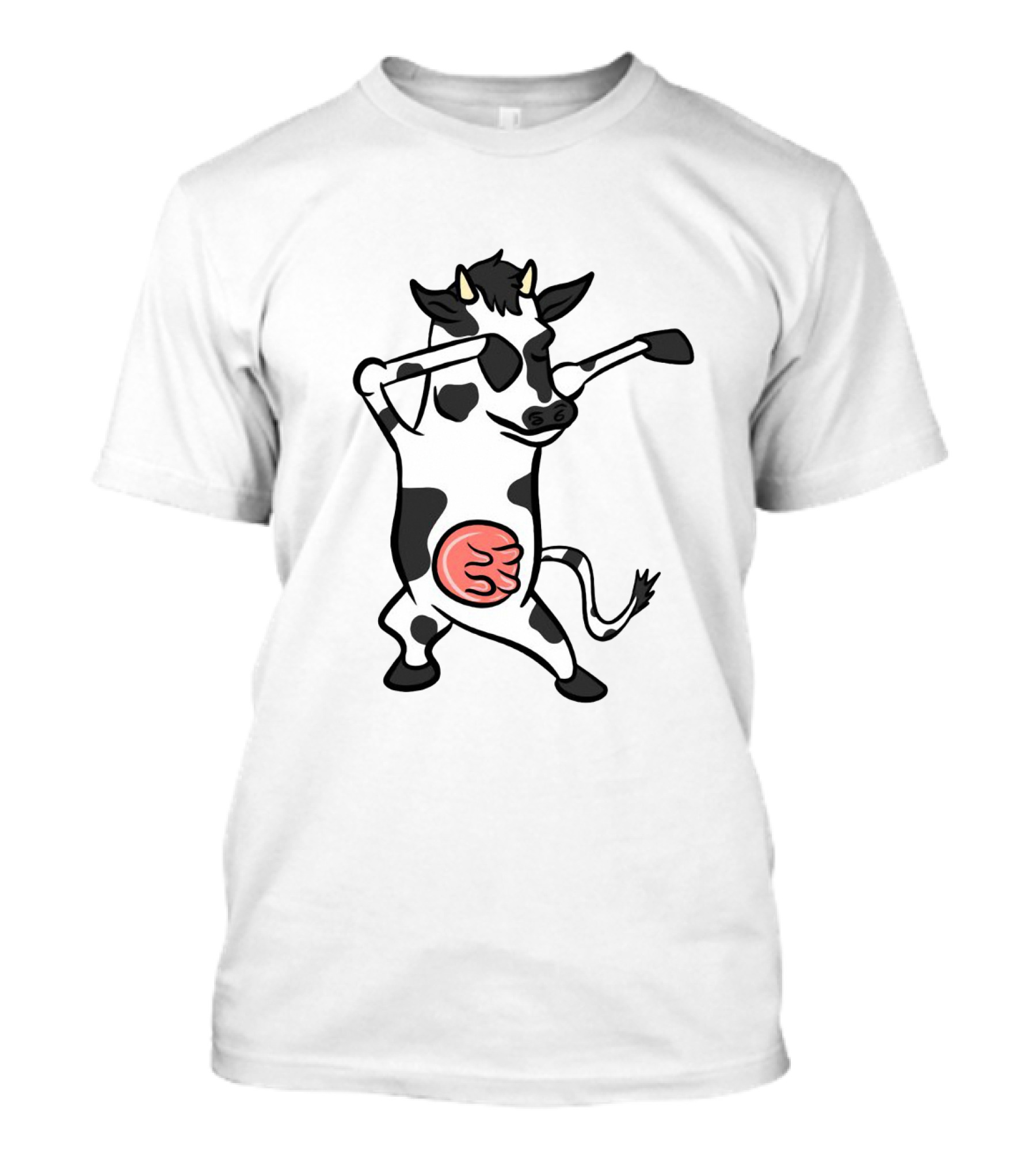 Cow Dabbing Funny Dance Pose Cartoon T-Shirt