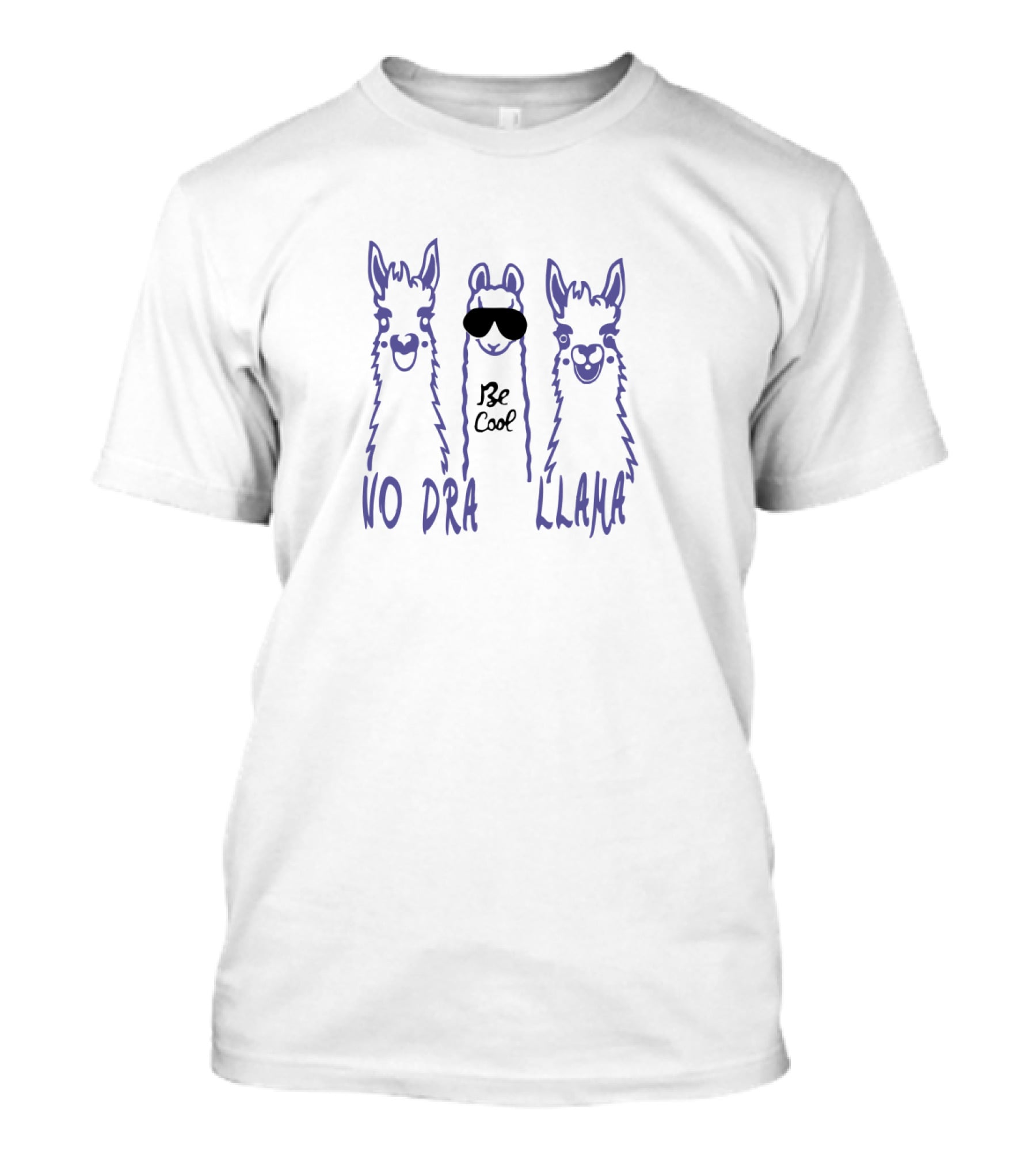Be Cool No Drama Llama Cute Llama With Sunglasses T-Shirt