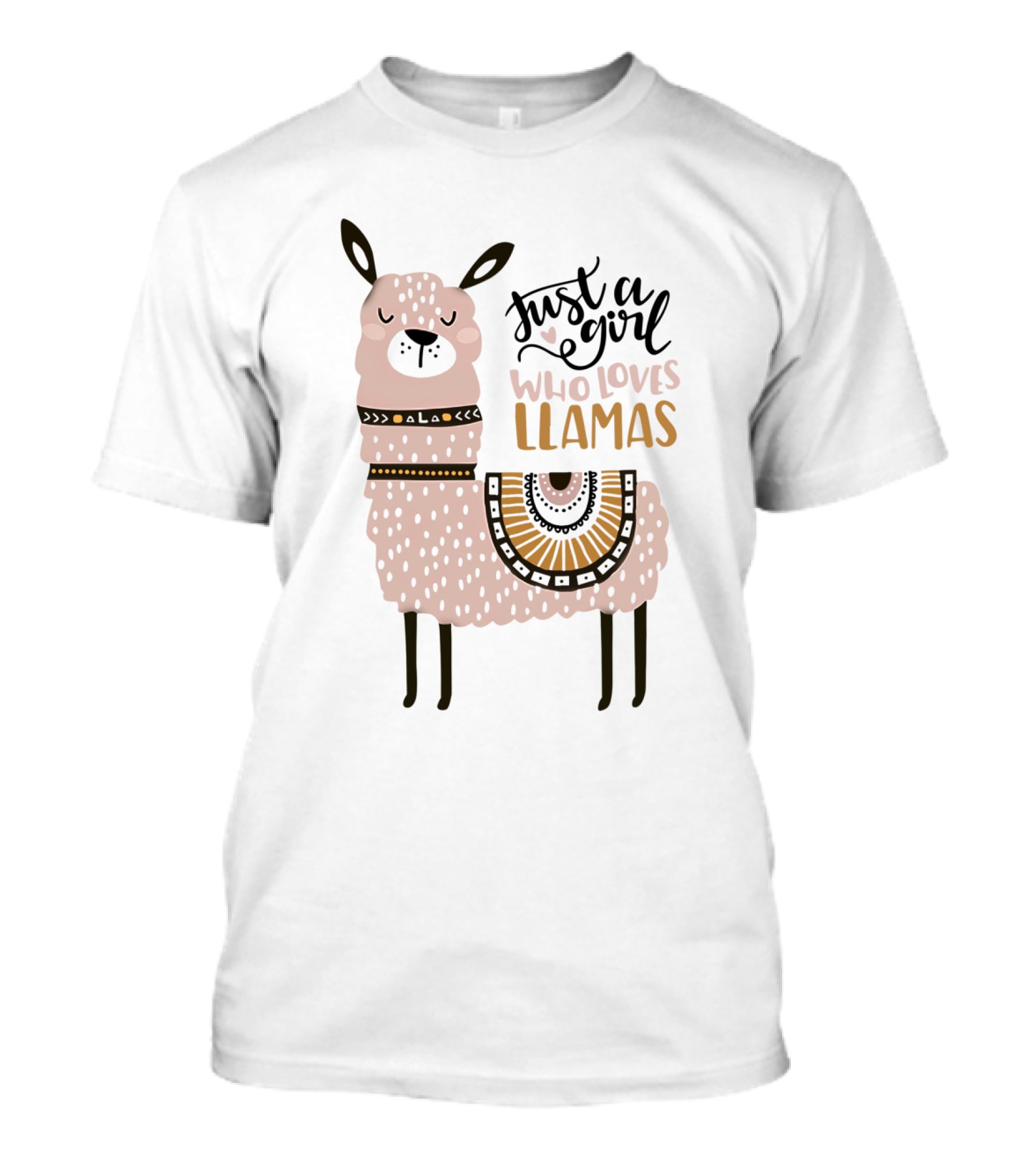 Just A Girl Who Loves Llamas Llama Coffee Perfect For Llama Lovers T-Shirt