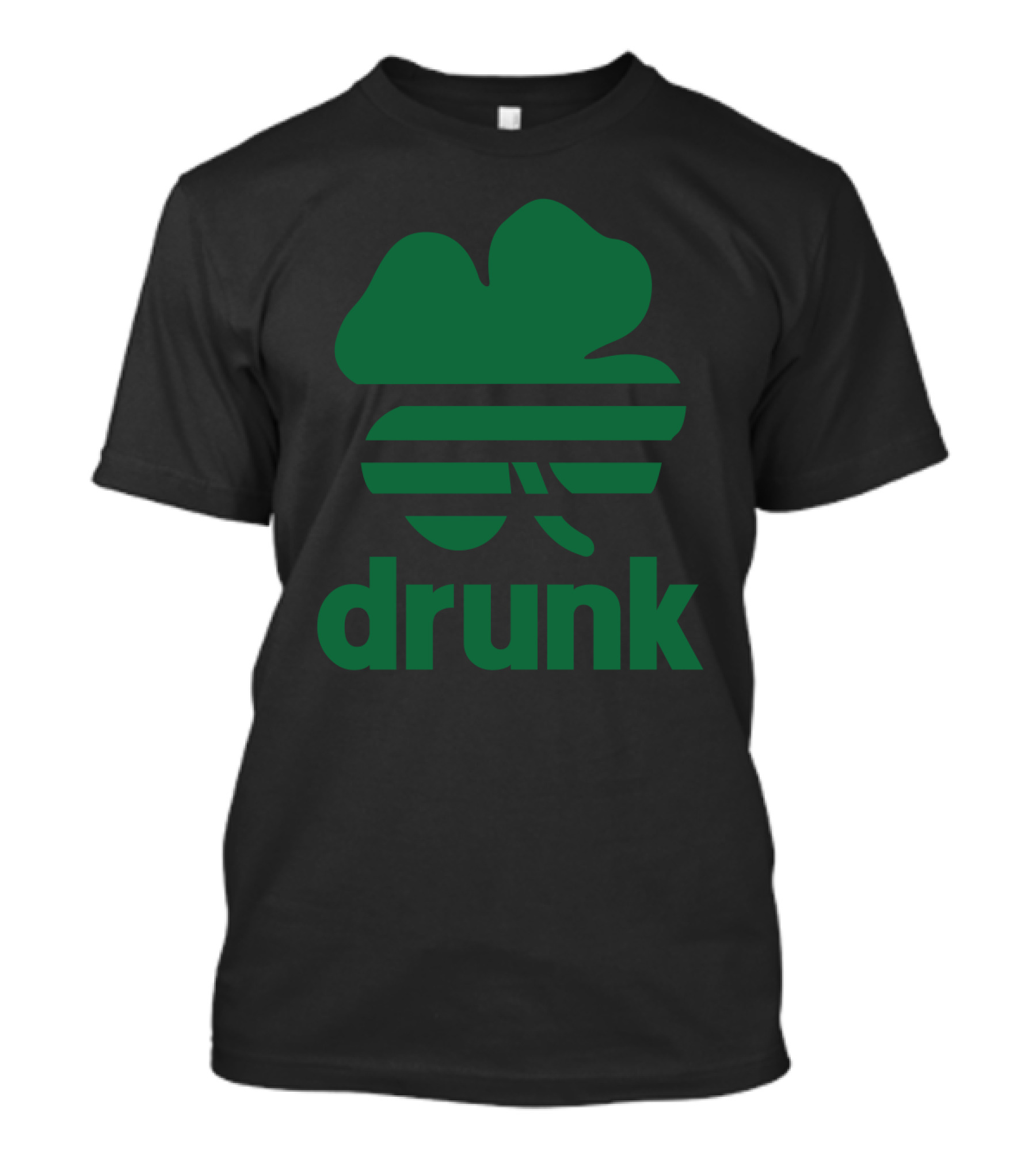 St Patricks Day Drunk Clover Stripe T-Shirt