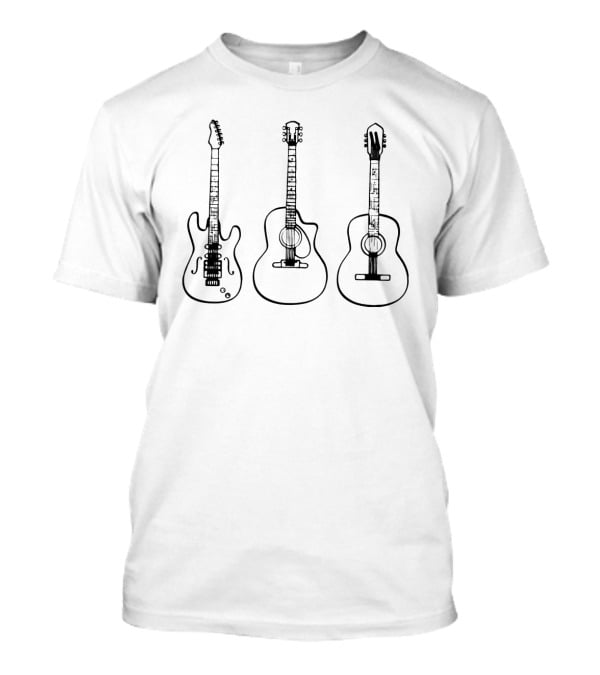 Guitars Electric Acoustic Trio T-Shirt