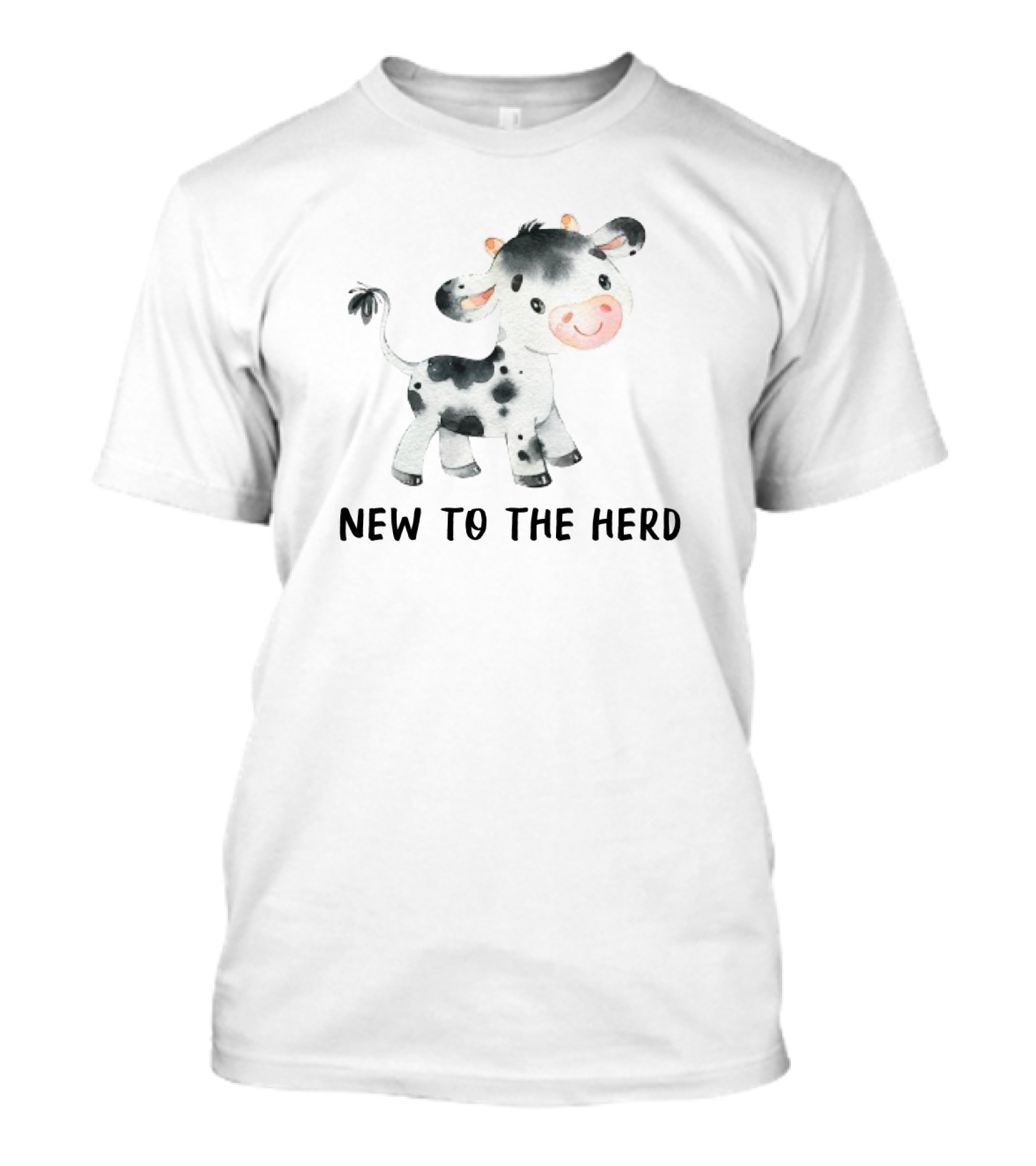 New To The Herd Funny Cow Playful T-Shirt