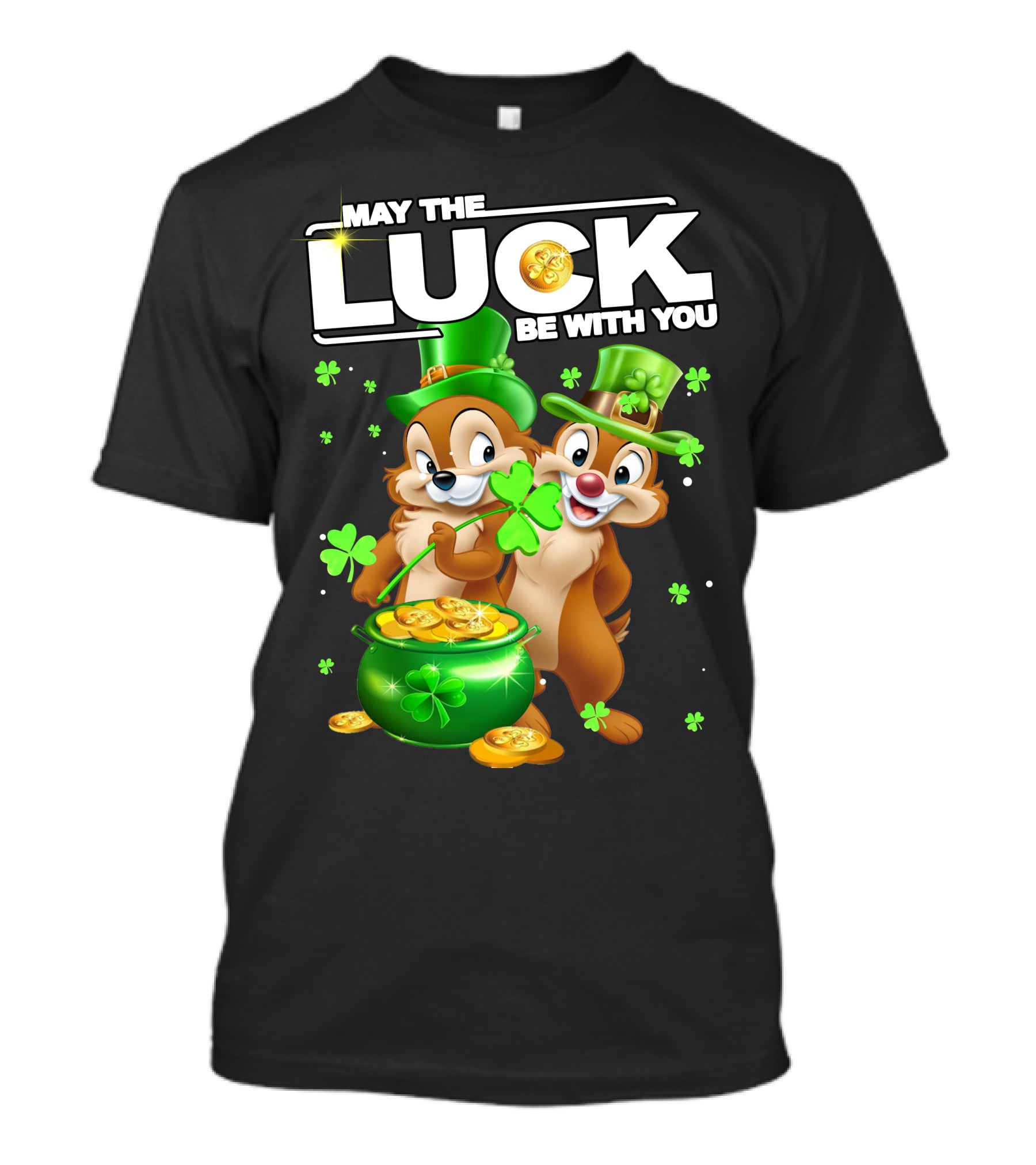 May The Luck Be With You Chip Dale Pot Of Gold T-Shirt