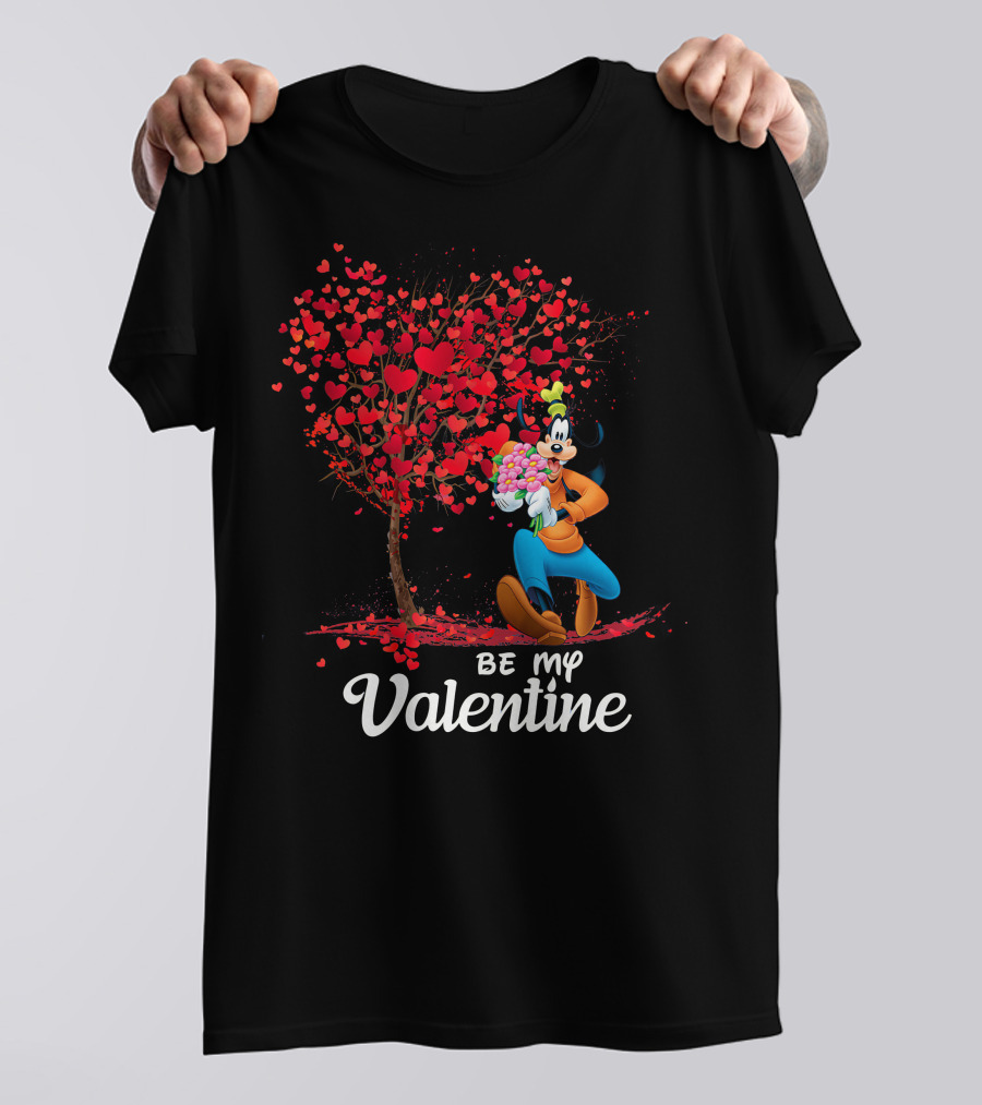 Goofy Be My Valentine Heart Tree T-Shirt