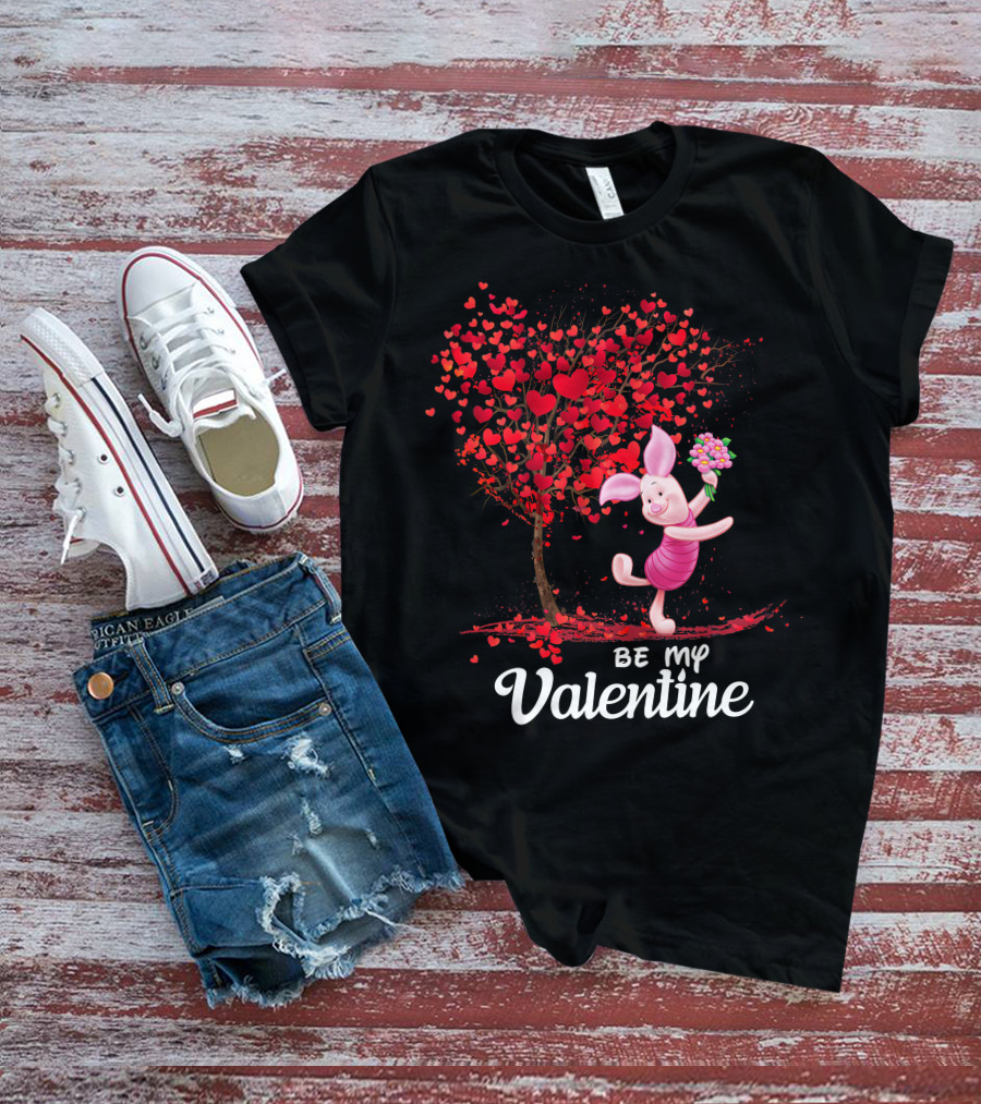 Pidlet Valentine Be My Valentine Red Heart Tree T-Shirt