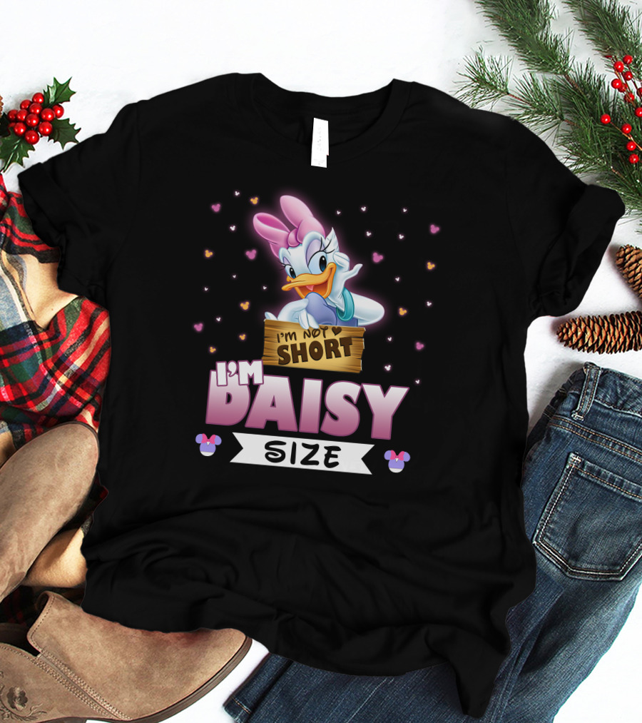 I'M NOT SHORT I'M DAISY SIZE Disney Hearts Bows T-Shirt