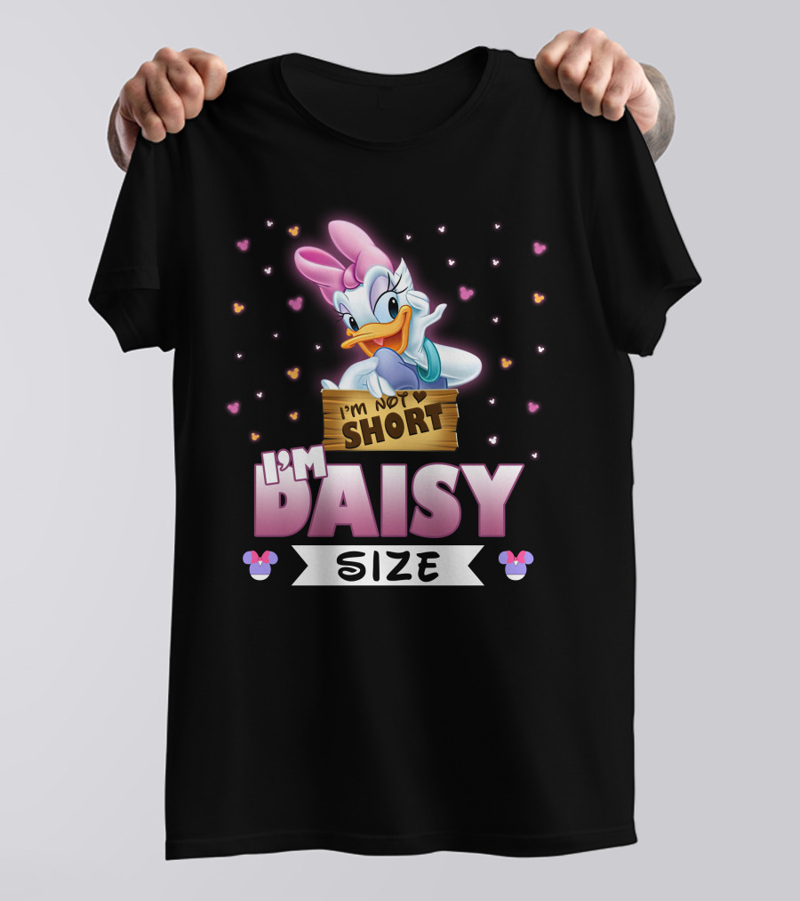 I'M NOT SHORT I'M DAISY SIZE Disney Hearts Bows T-Shirt