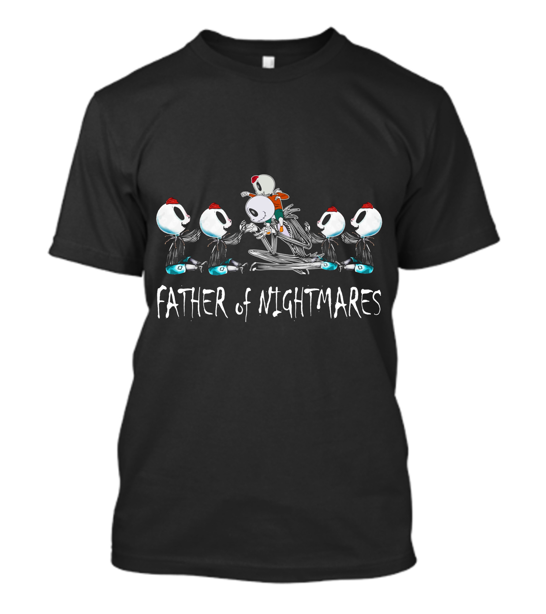 Father Of Nightmares Animated Character Skeleton Family Gathering T-Shirt