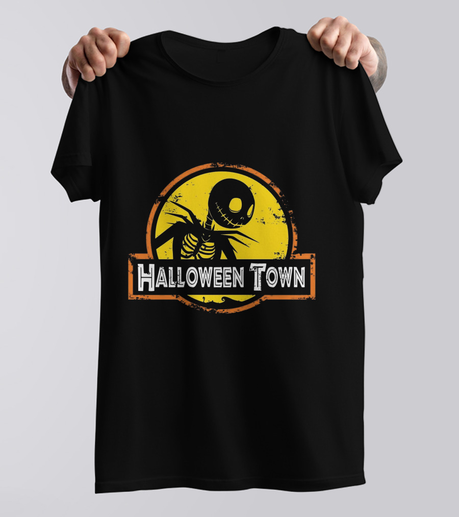 Halloween Town Skeleton Jack O'Lantern Moon T-Shirt