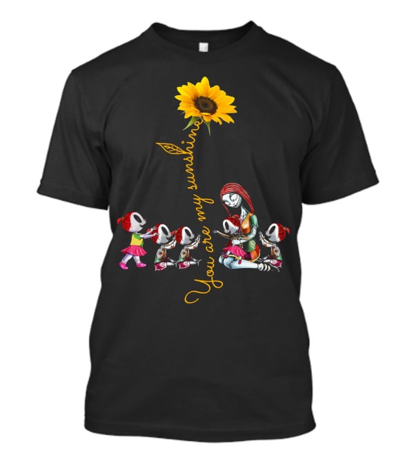 5 Girls You Are My Sunshine Sunflower Skeletons T-Shirt