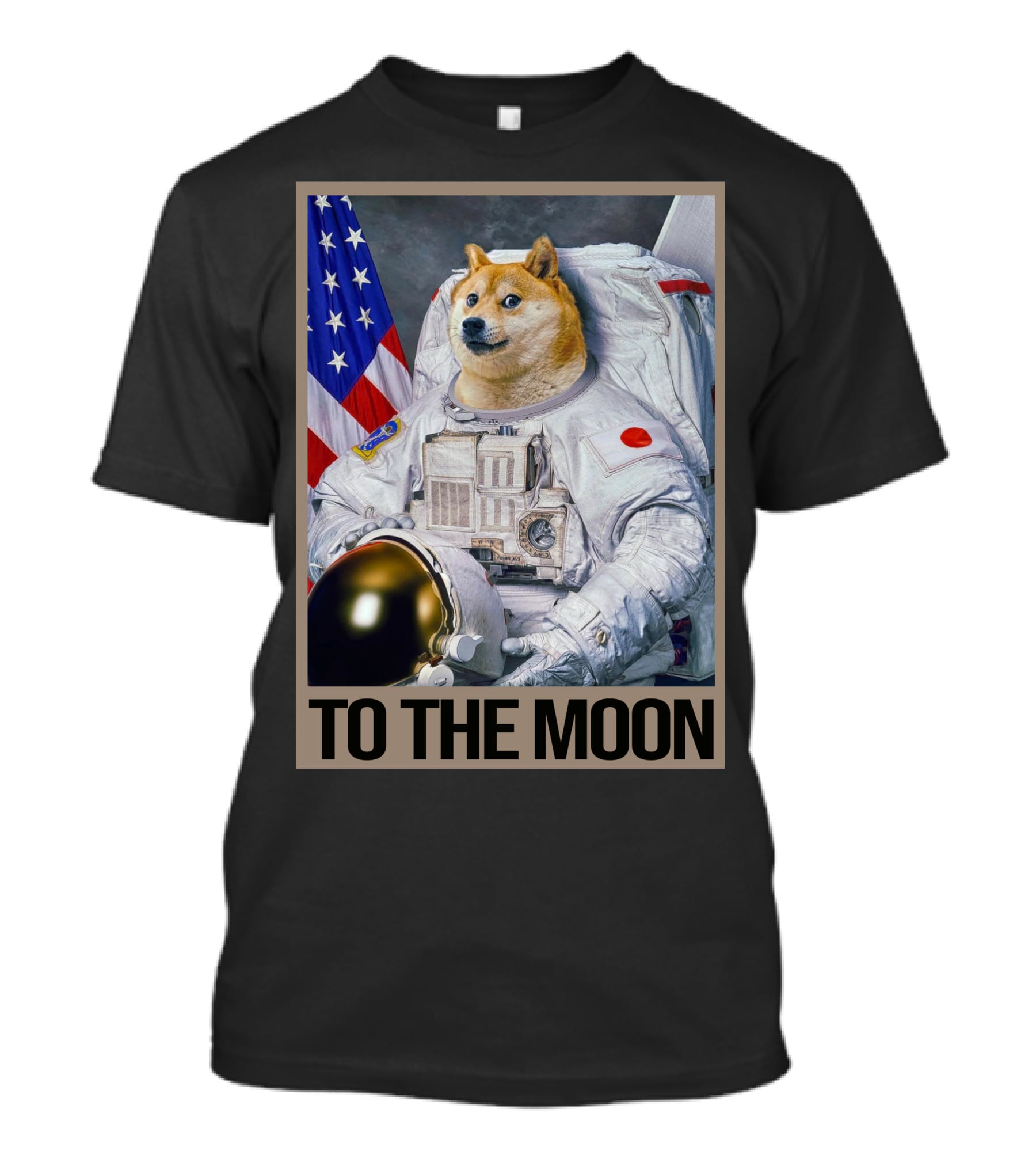 Shibainu Dogecoin Astronaut To The Moon T-Shirt