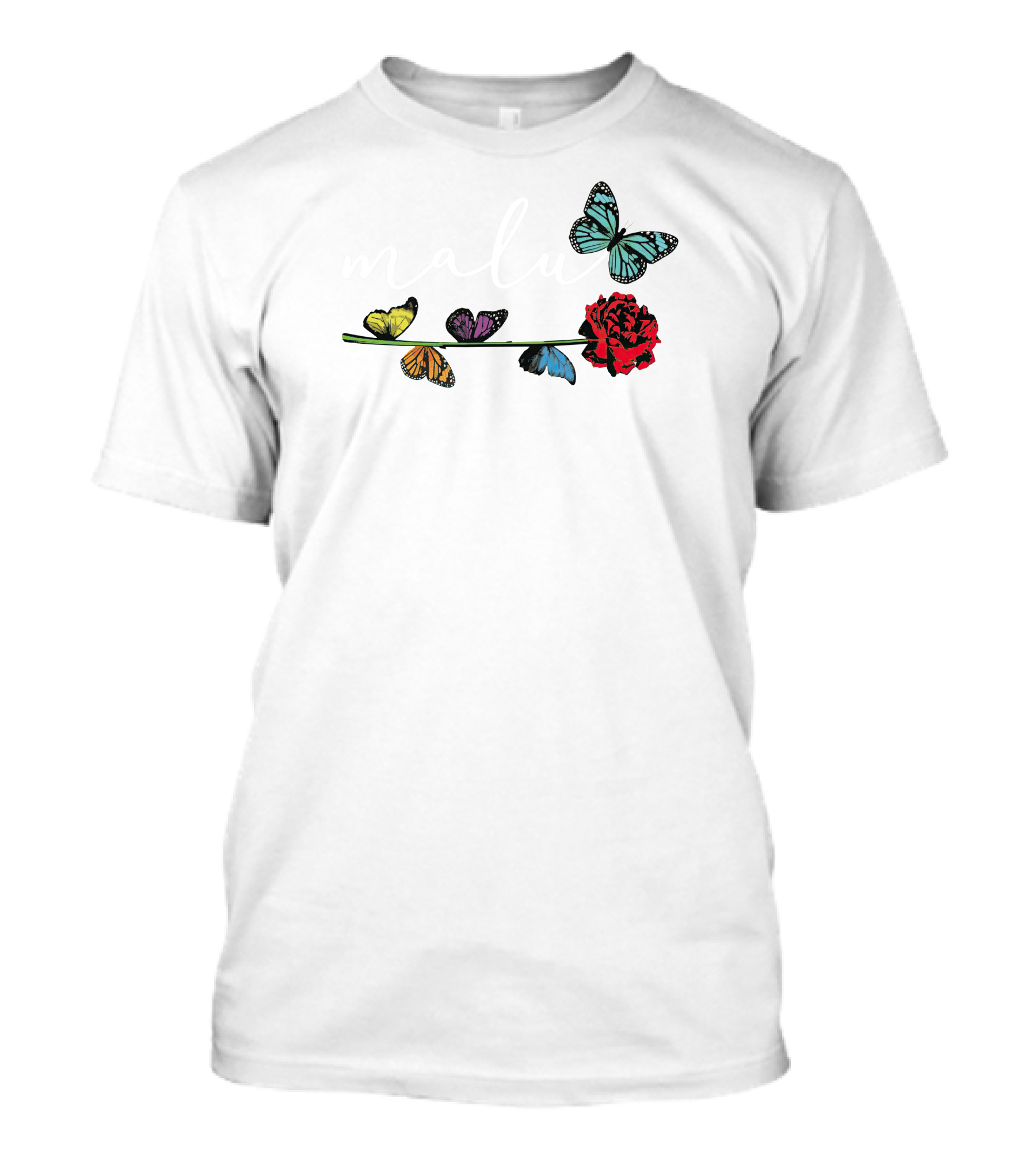 Malu Trevejo Butterflies And Rose T-Shirt