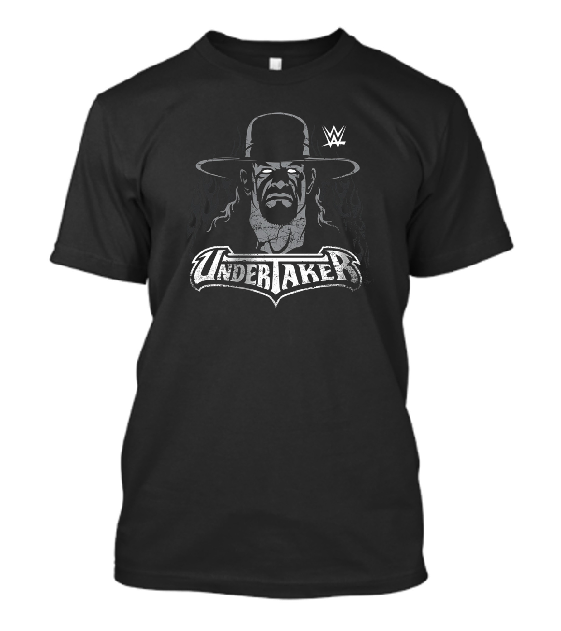 WWE Undertaker Vintage Graphic With Flames And Hat T-Shirt