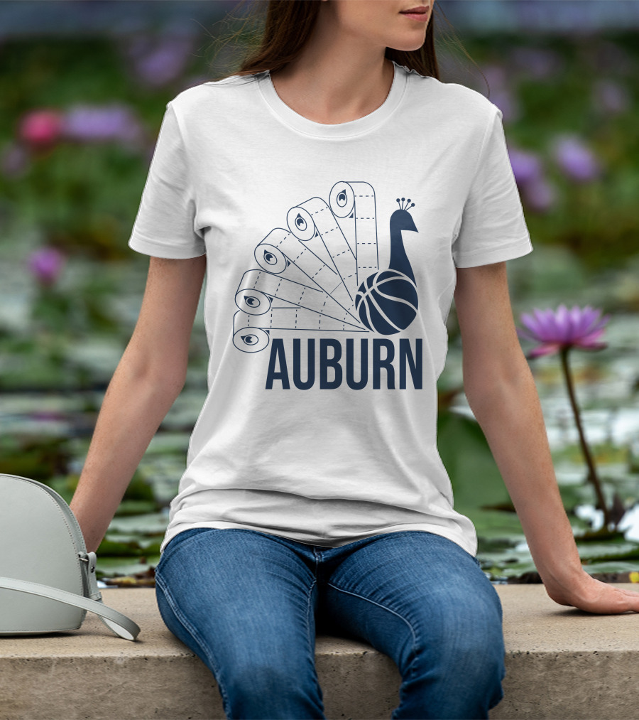 Auburn Peacock Toilet Paper Basketball T-Shirt