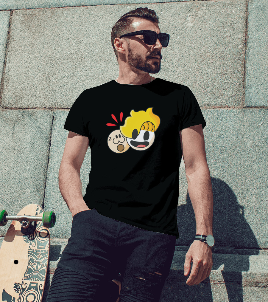 Haminations Animated Faces With Yellow Hair And Expressions T-Shirt