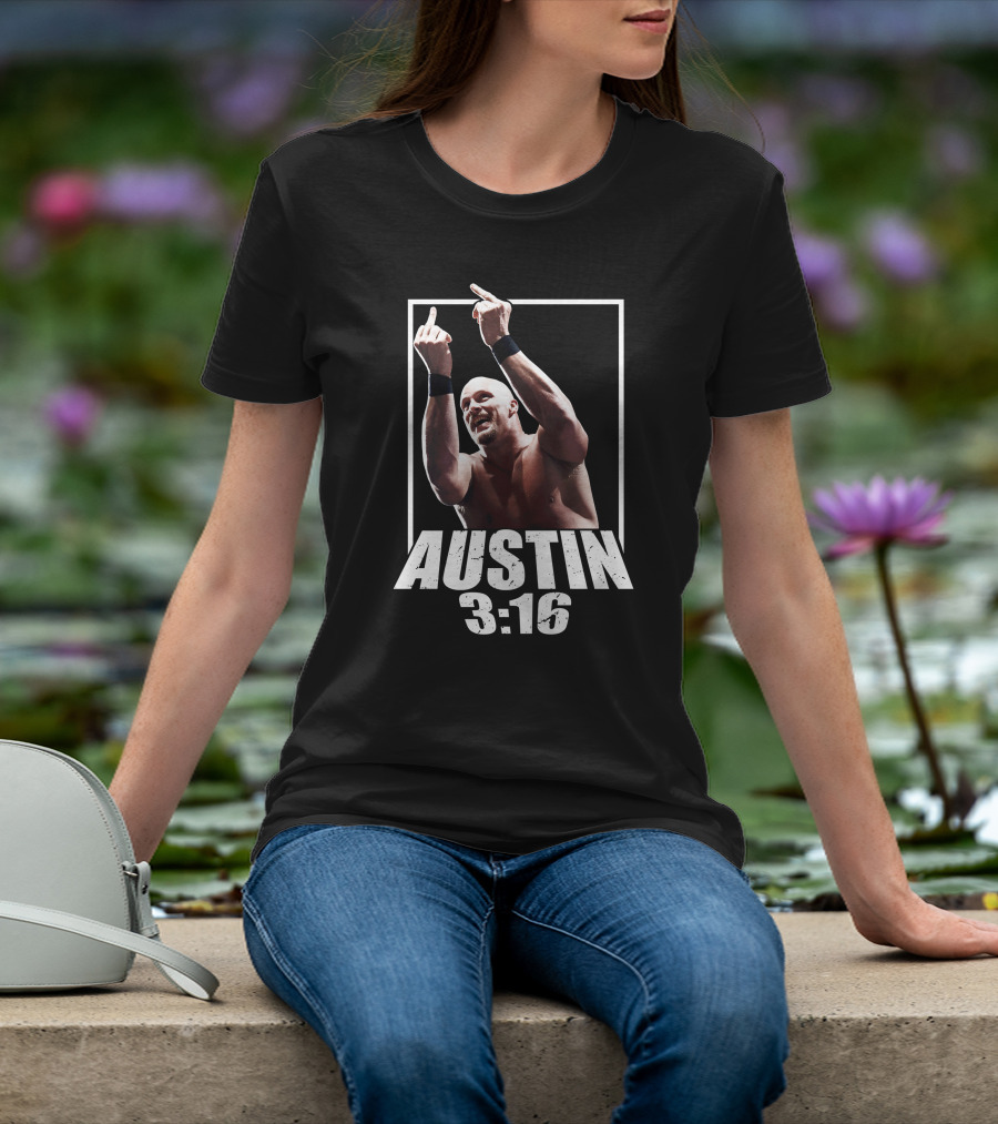 Austin 3:16 Middle Finger Gesture Iconic Wrestling Moment T-Shirt