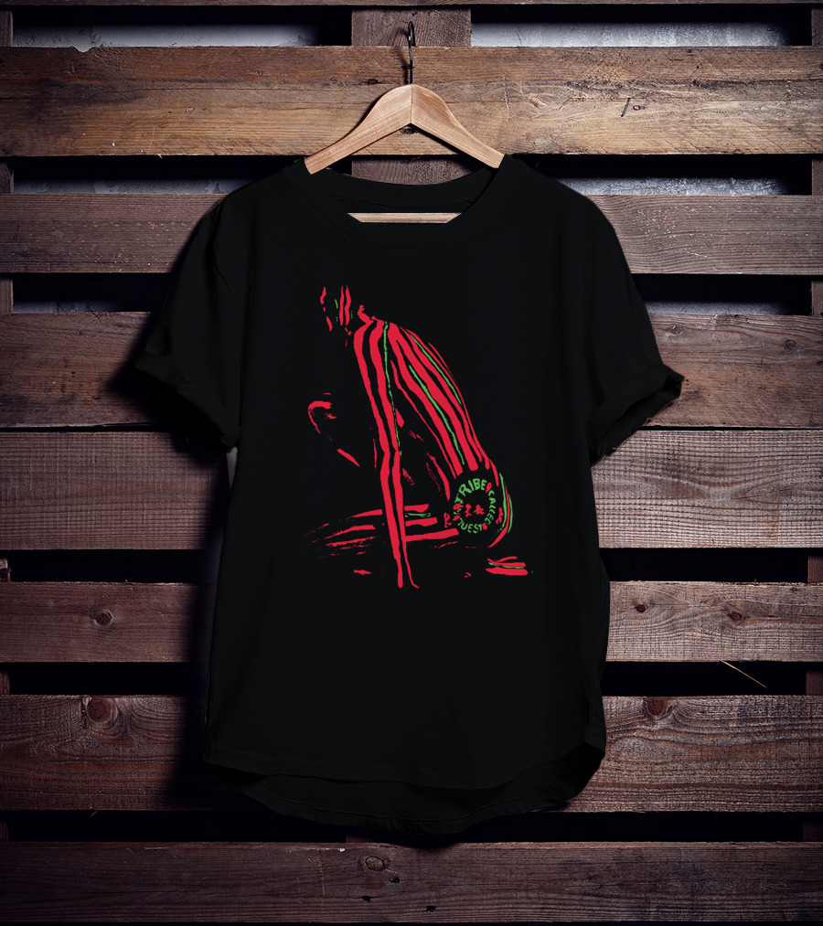 A Tribe Called Quest Red Green Stripes Iconic Hip Hop T-Shirt