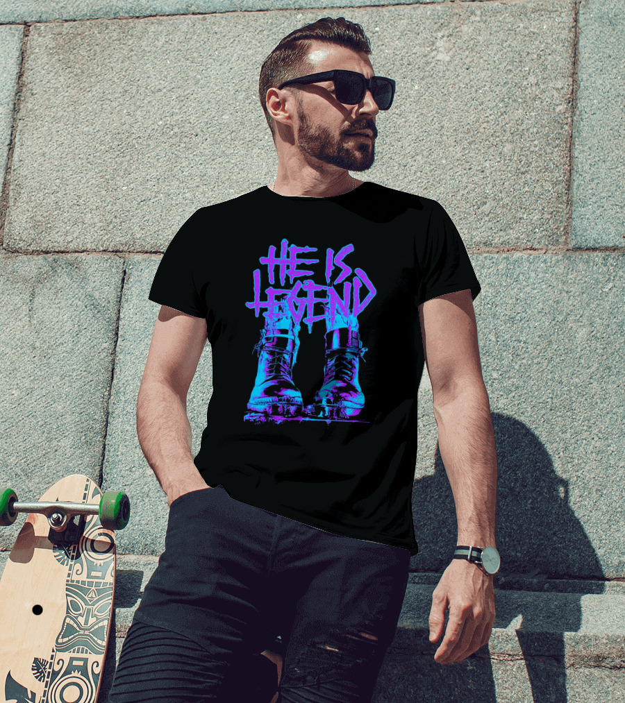 He Is Legend Blue Boots T-Shirt
