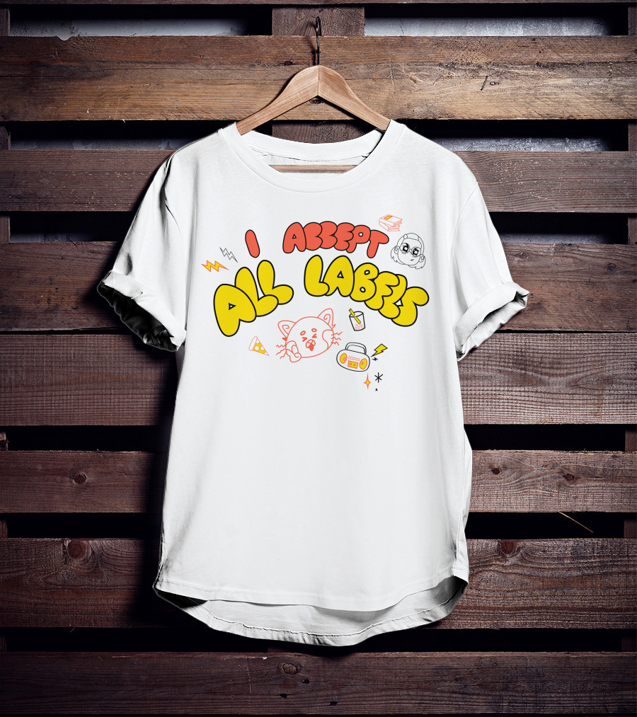 I Accept All Labels Turning Red Merch Pixar T-Shirt
