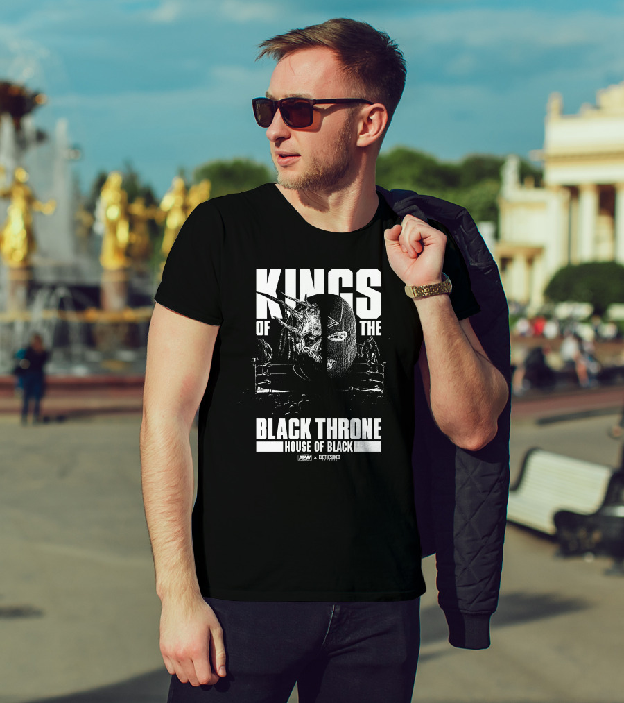 KINGS OF THE BLACK THRONE HOUSE OF BLACK AEW CLOTHESLINED T-Shirt