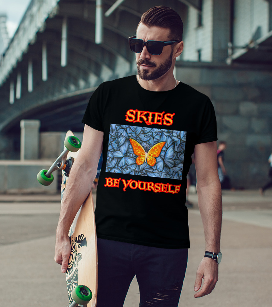 Skies Be Yourself Butterfly Blue And Orange Lil Skies Merch T-Shirt