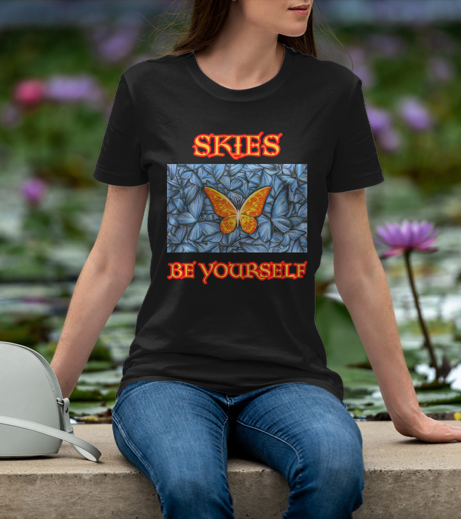 Skies Be Yourself Butterfly Blue And Orange Lil Skies Merch T-Shirt