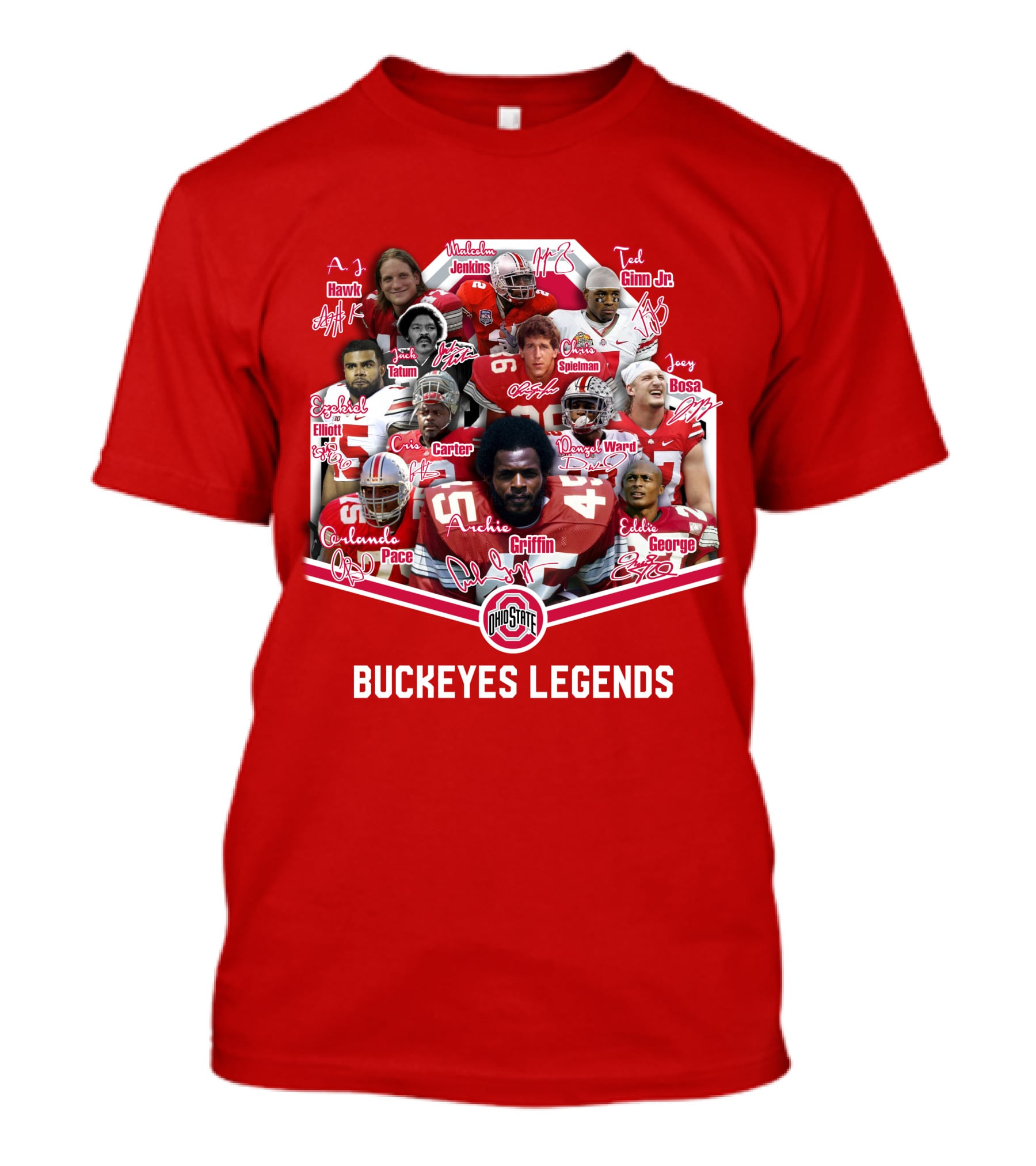 Ohio State Buckeyes OSB Legends Football Stars T-Shirt