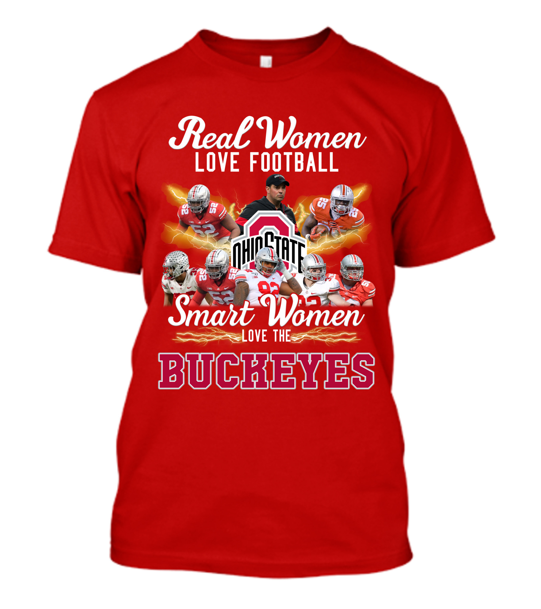 Real Women Love Football Smart Women Love The Ohio State Buckeyes T-Shirt