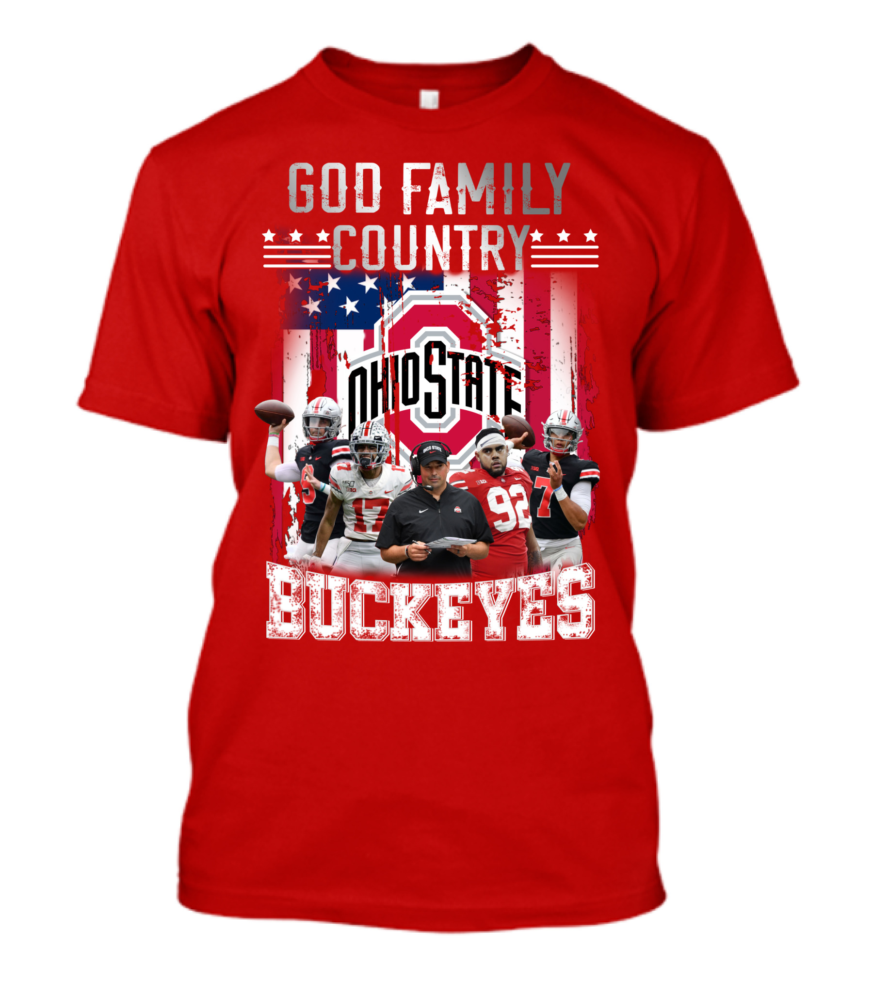 Ohio State God Family Country Buckeyes T-Shirt