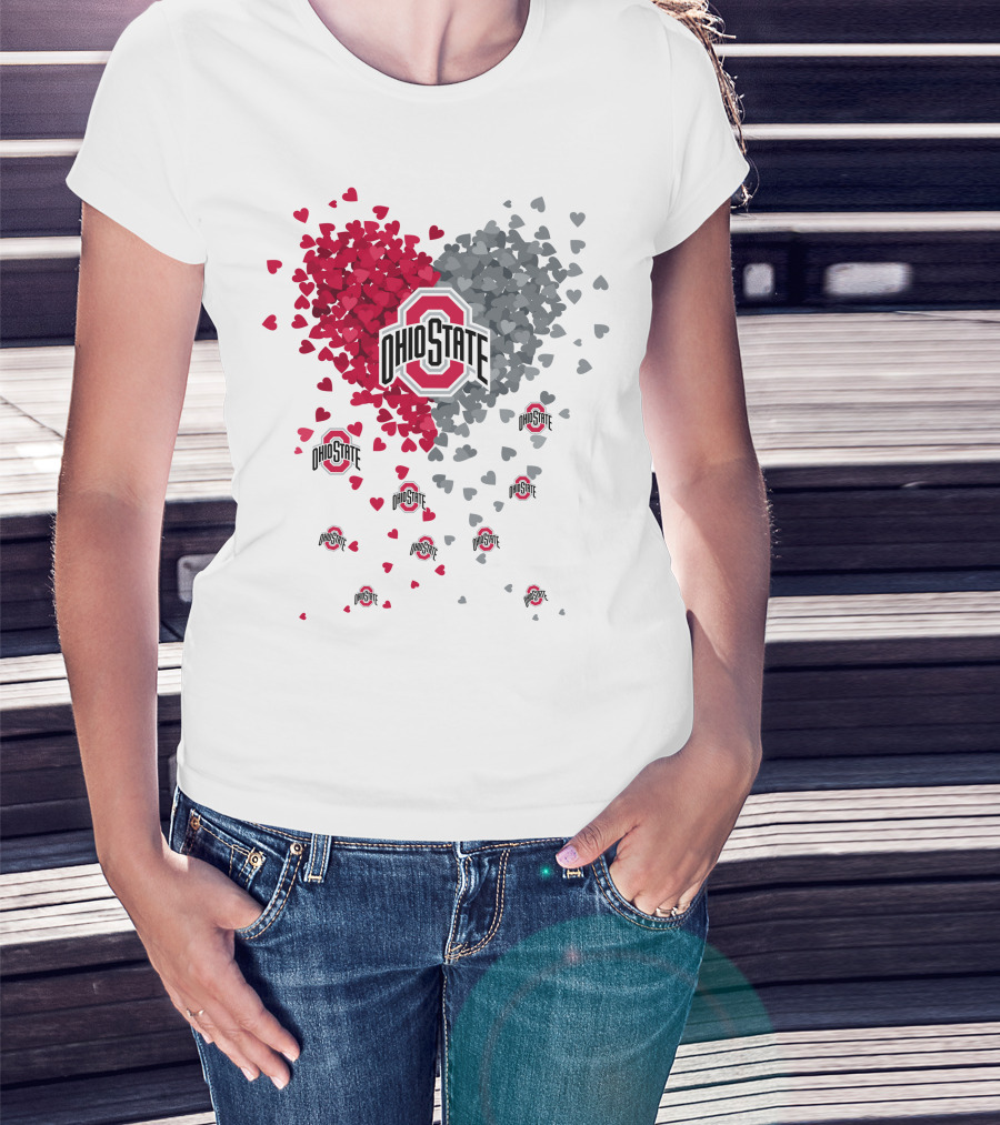 Ohio State Buckeyes Mini Heart Burst T-Shirt